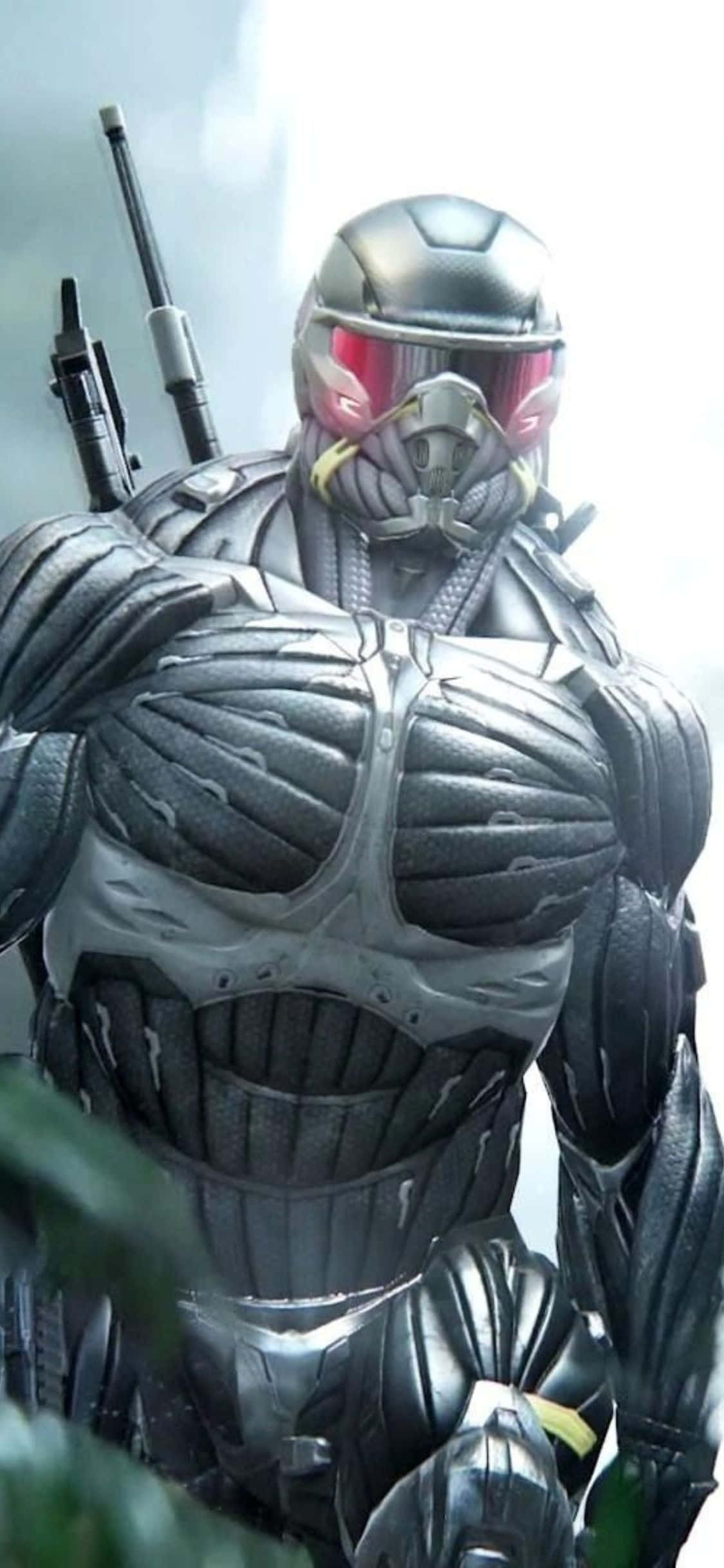O perspectivă unică asupra jocului Crysis 3 pe iPhone X Fundal