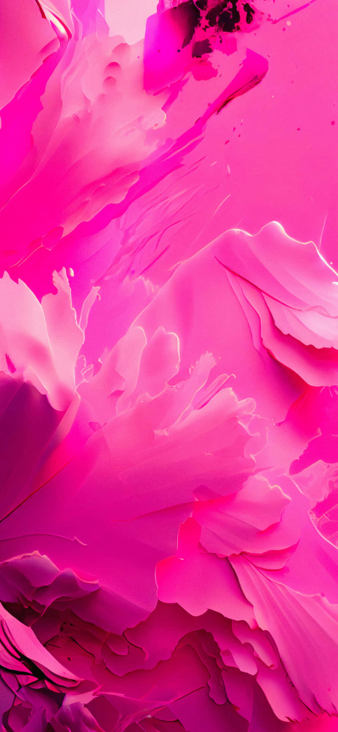 o pictură abstractă roz cu vopsea neagră și albă Fundal