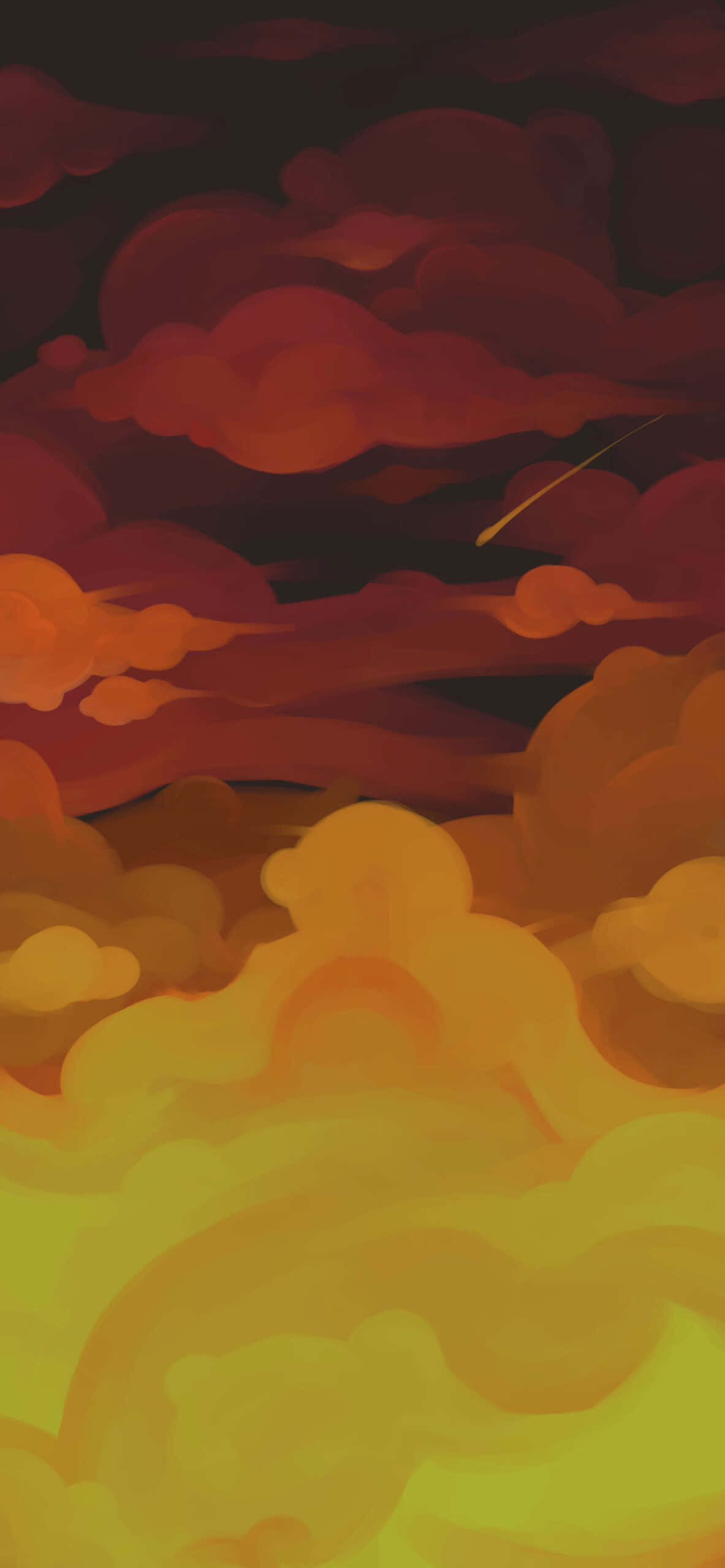 A Majestic Aerial View of Clouds Above a Serene Landscape Fundal