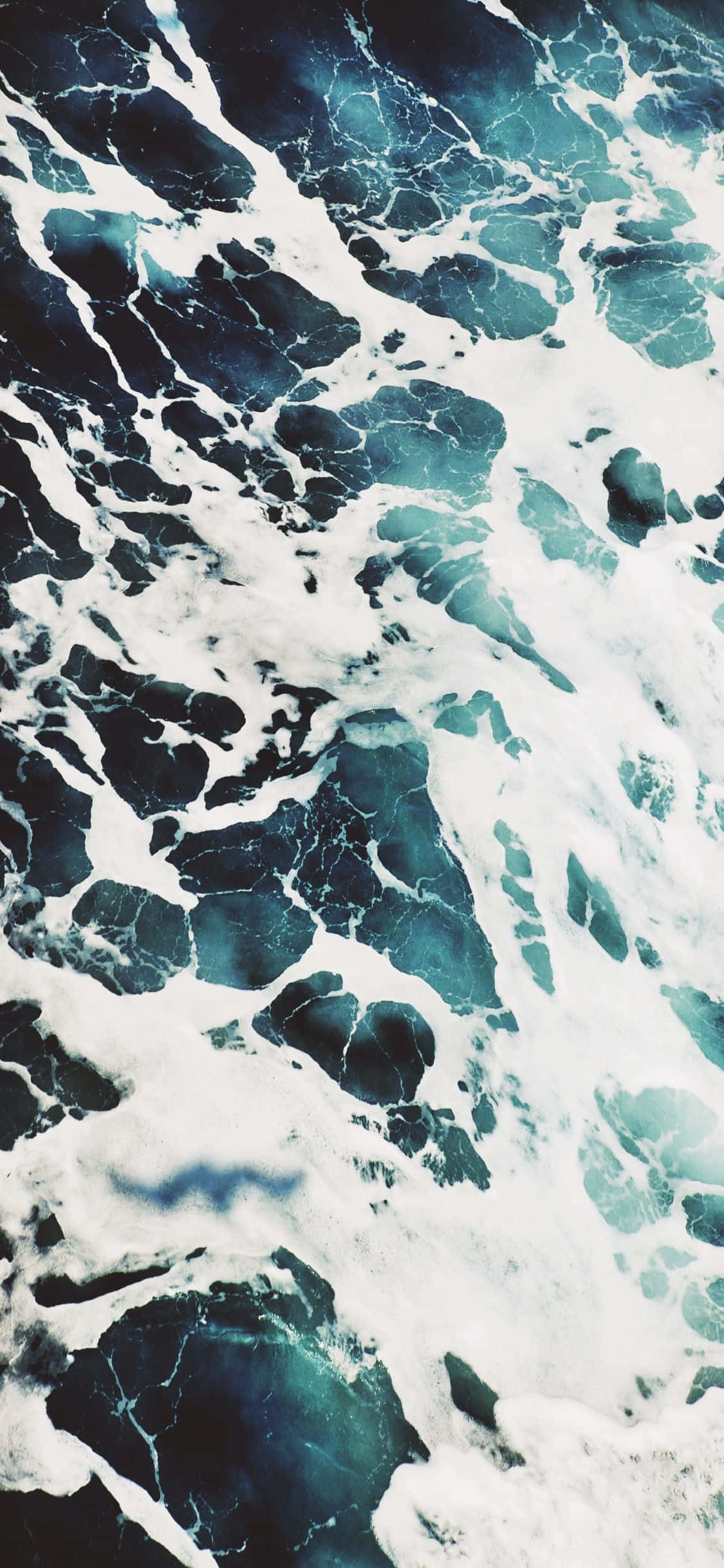 Ocean agitat iPhone X fundal marmorat Fundal