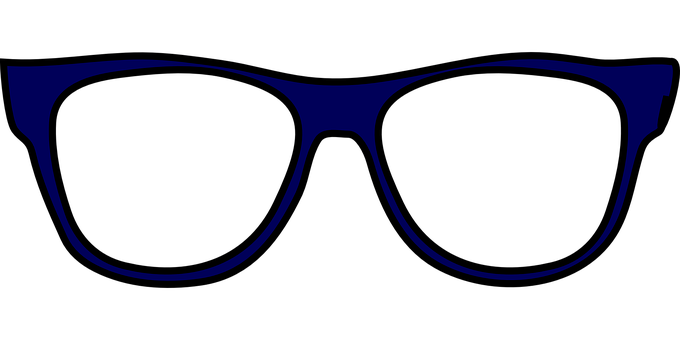 Ochelari cu ramă albastră vector Fundal