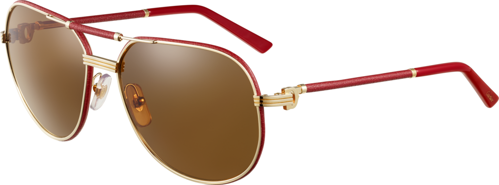 Ochelari de aviator roșii și aurii Fundal