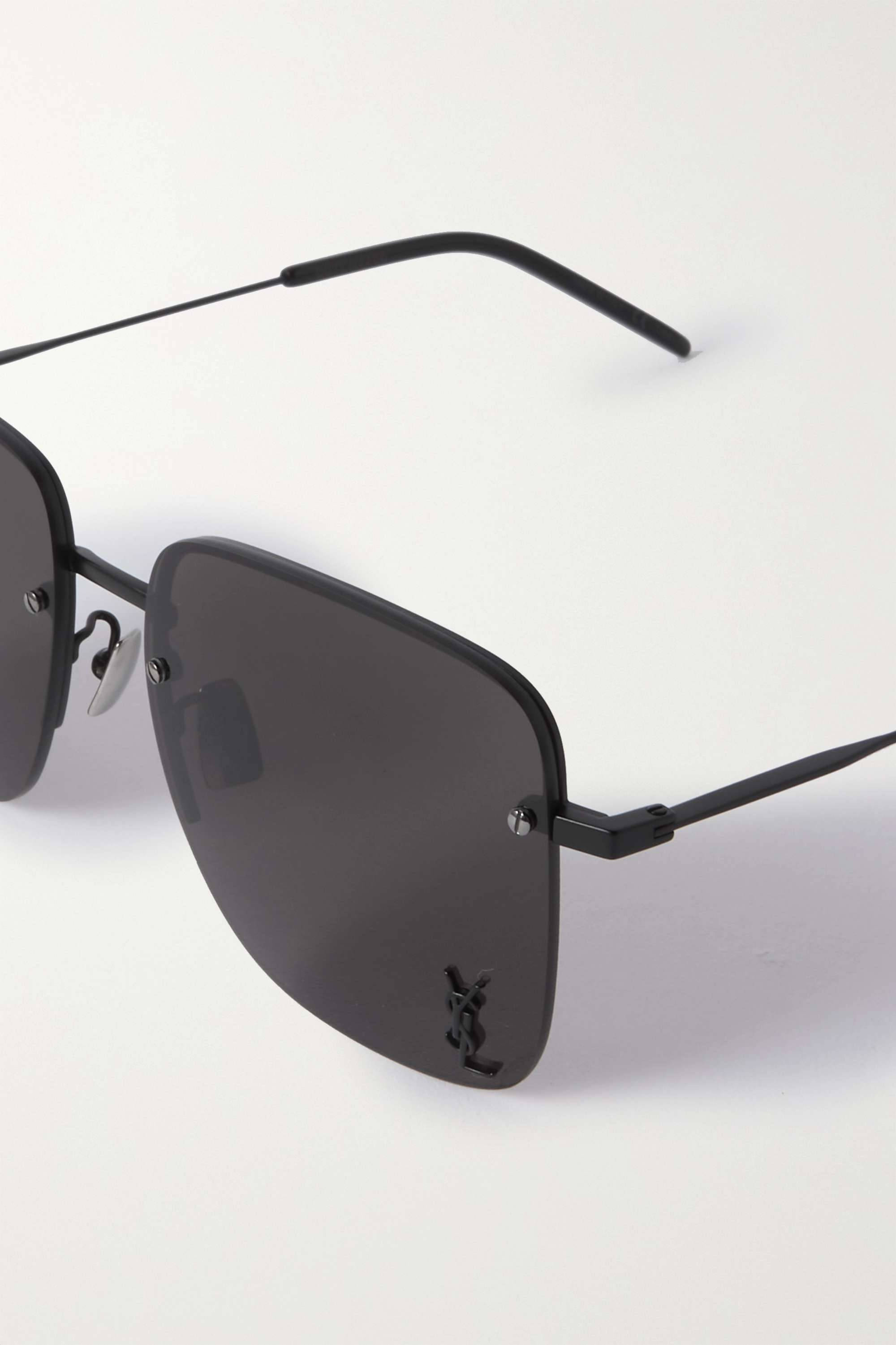 Ochelari de soare Saint Laurent cadru pătrat metal Fundal
