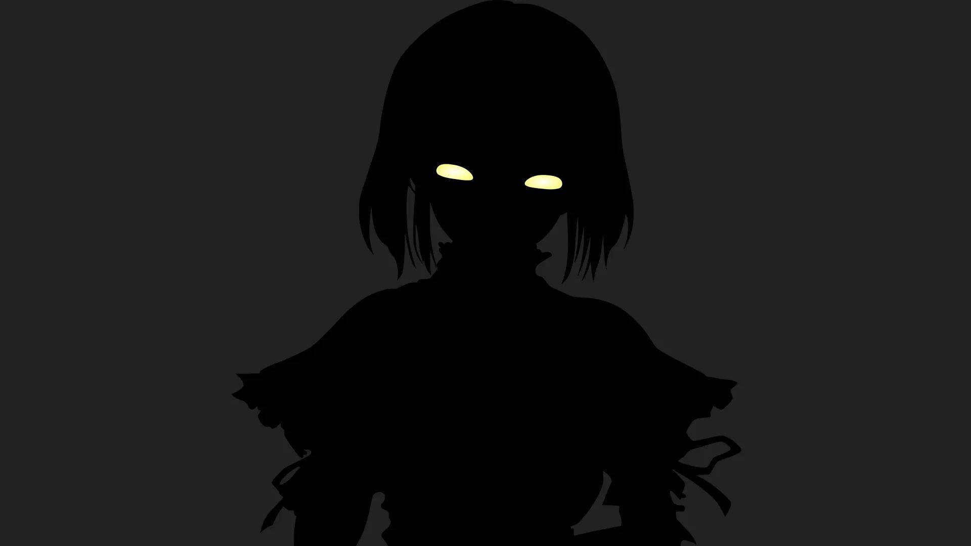 Ochi malefici strălucitori de anime întunecat Fundal