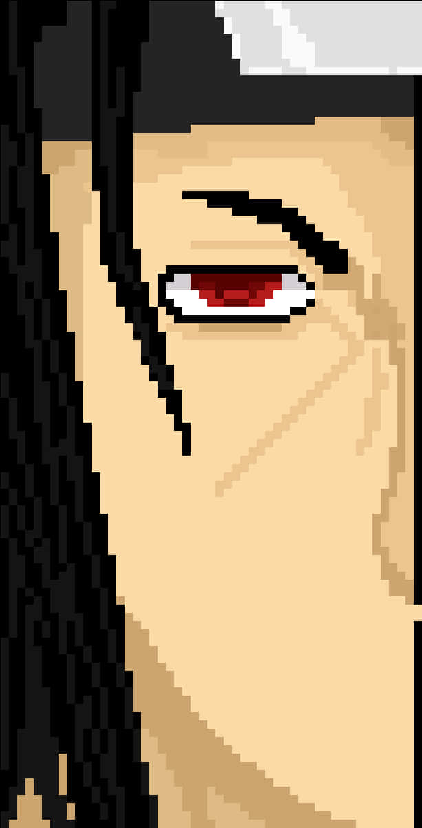 Ochi Sharingan Pixelat Fundal