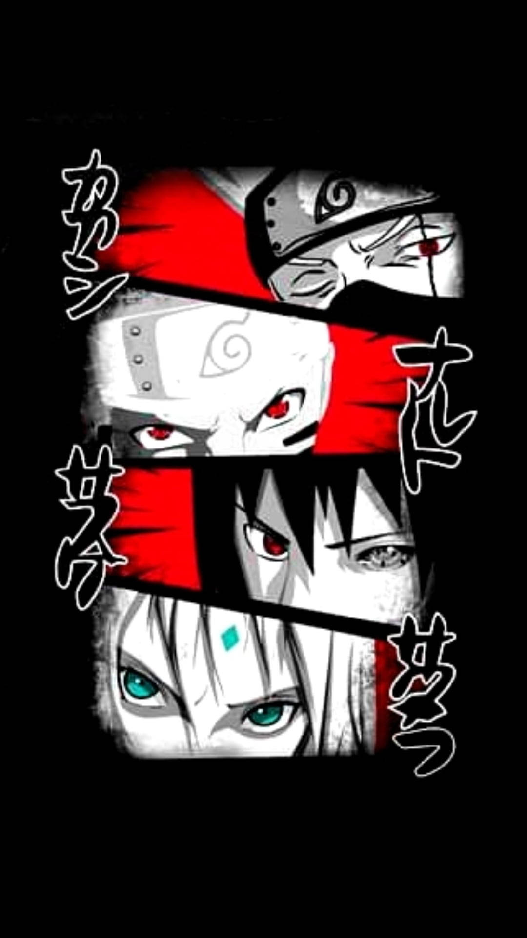 Ochii Echipei 7 Naruto pentru iPhone Fundal