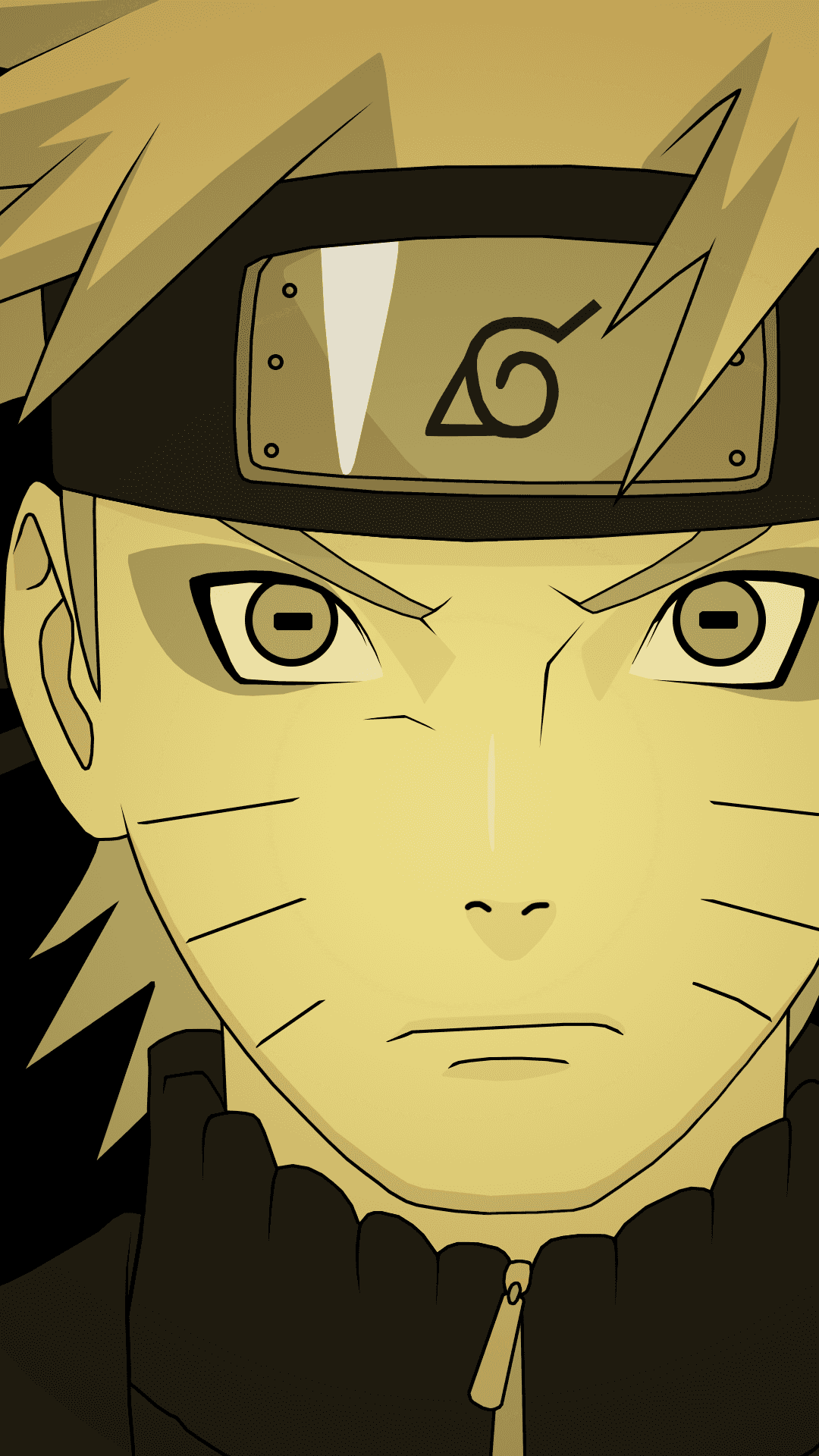 Ochii Intenși AI lui Naruto Uzumaki Fundal