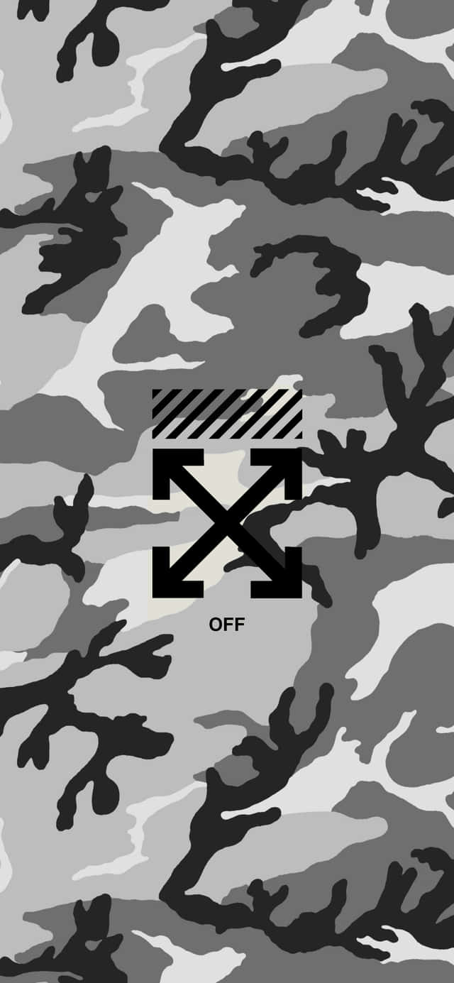 Off White iPhone Model Camouflage Fundal