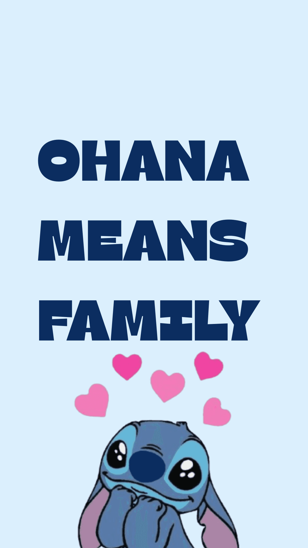Ohana înseamnă familie Stitch Fundal