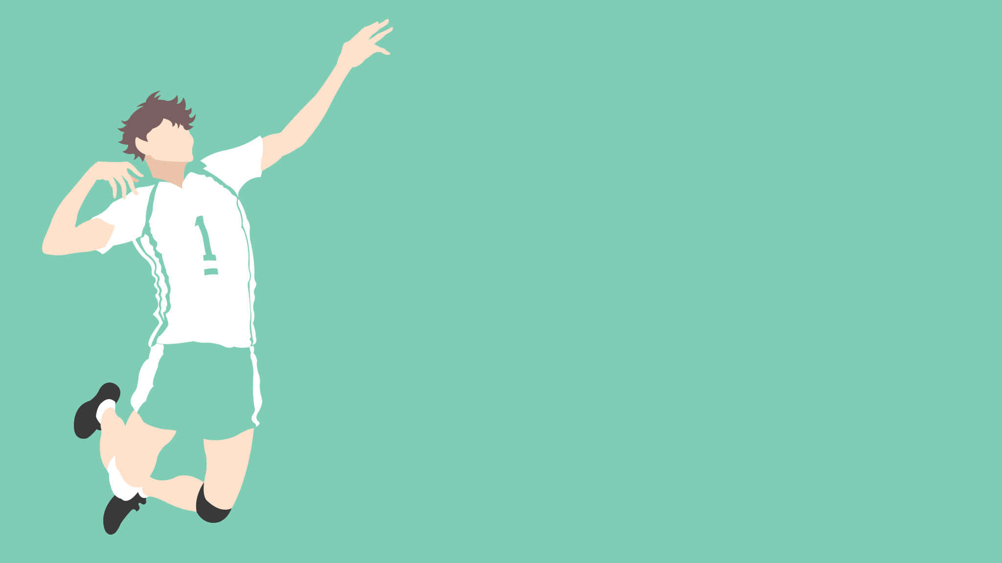 Oikawa de la Aoba Johsai în stil vectorial pentru desktop Fundal