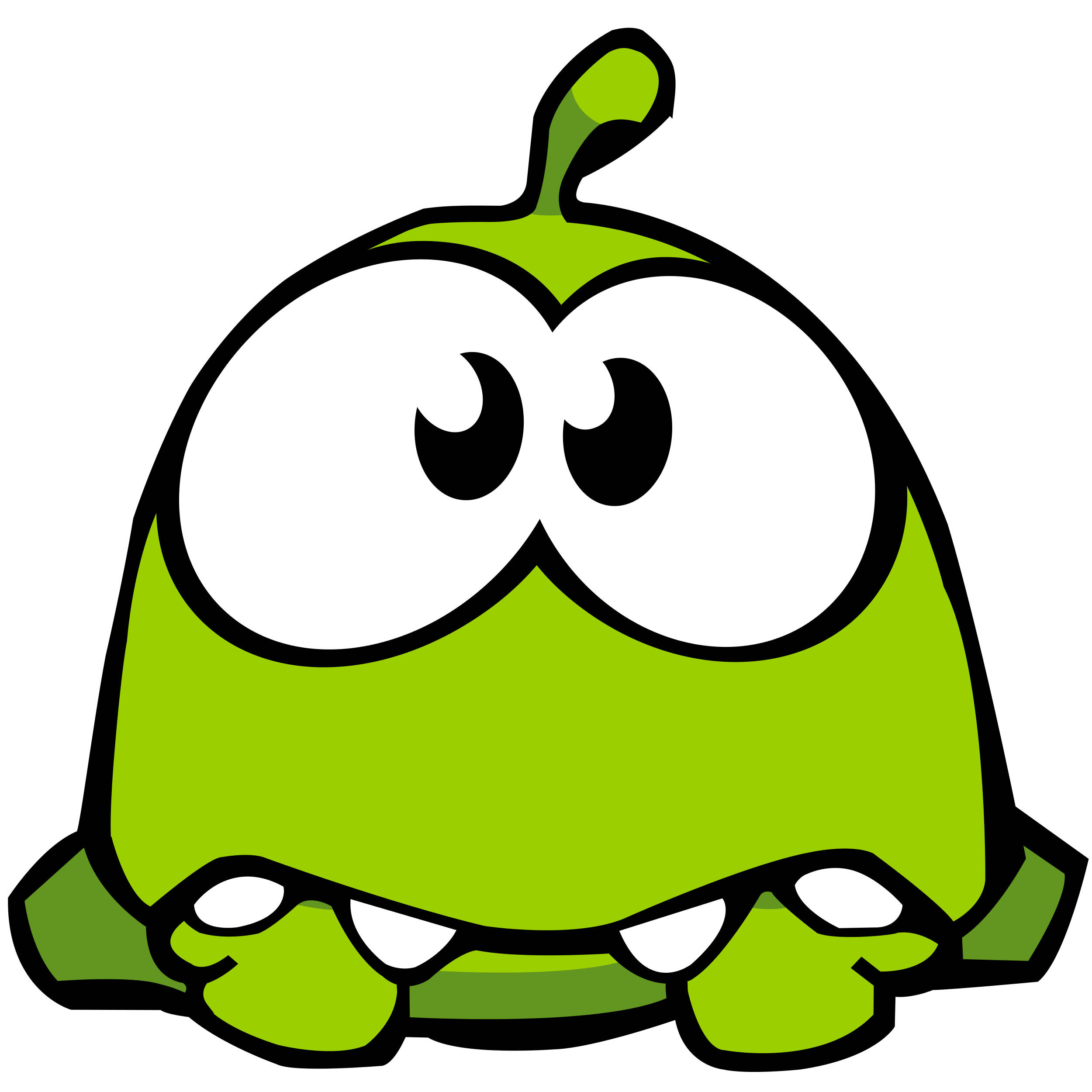 Om Nom Broscuță Kawaii Fundal