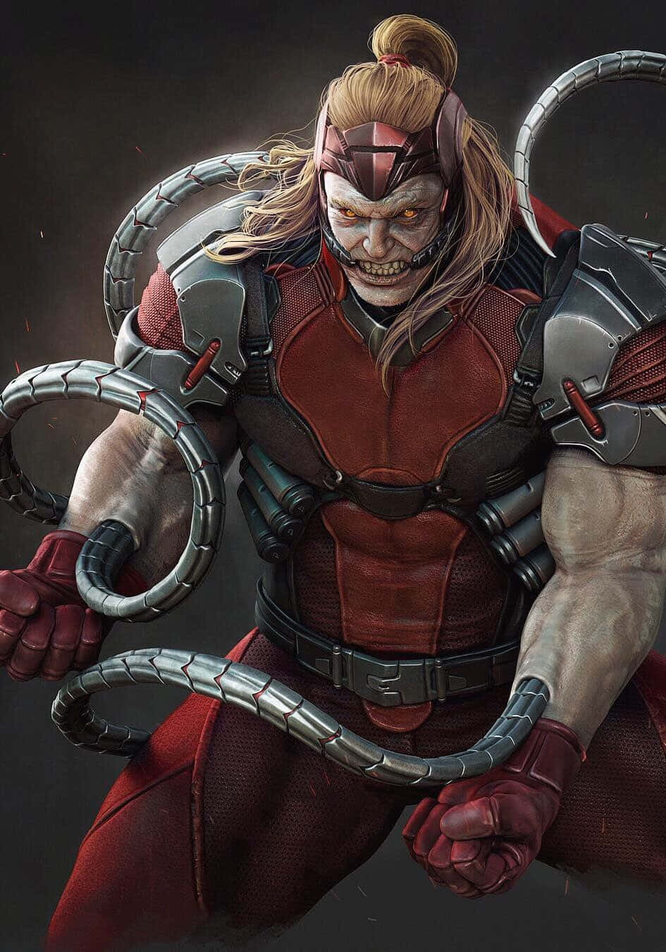 Omega Red dezlănțuindu-și puterea mortală Fundal
