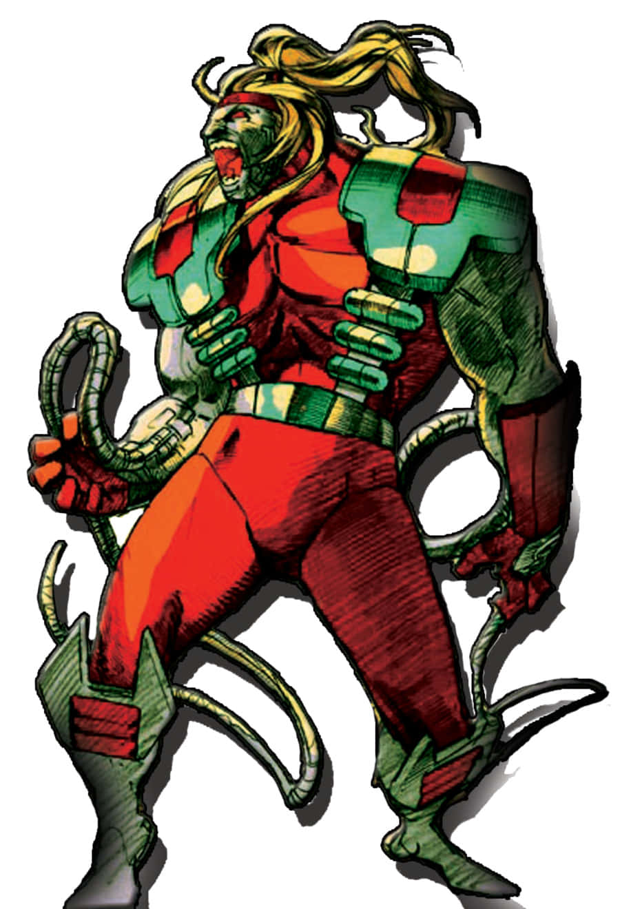 Omega Red, puternicul mutant răufăcător, în acțiune Fundal