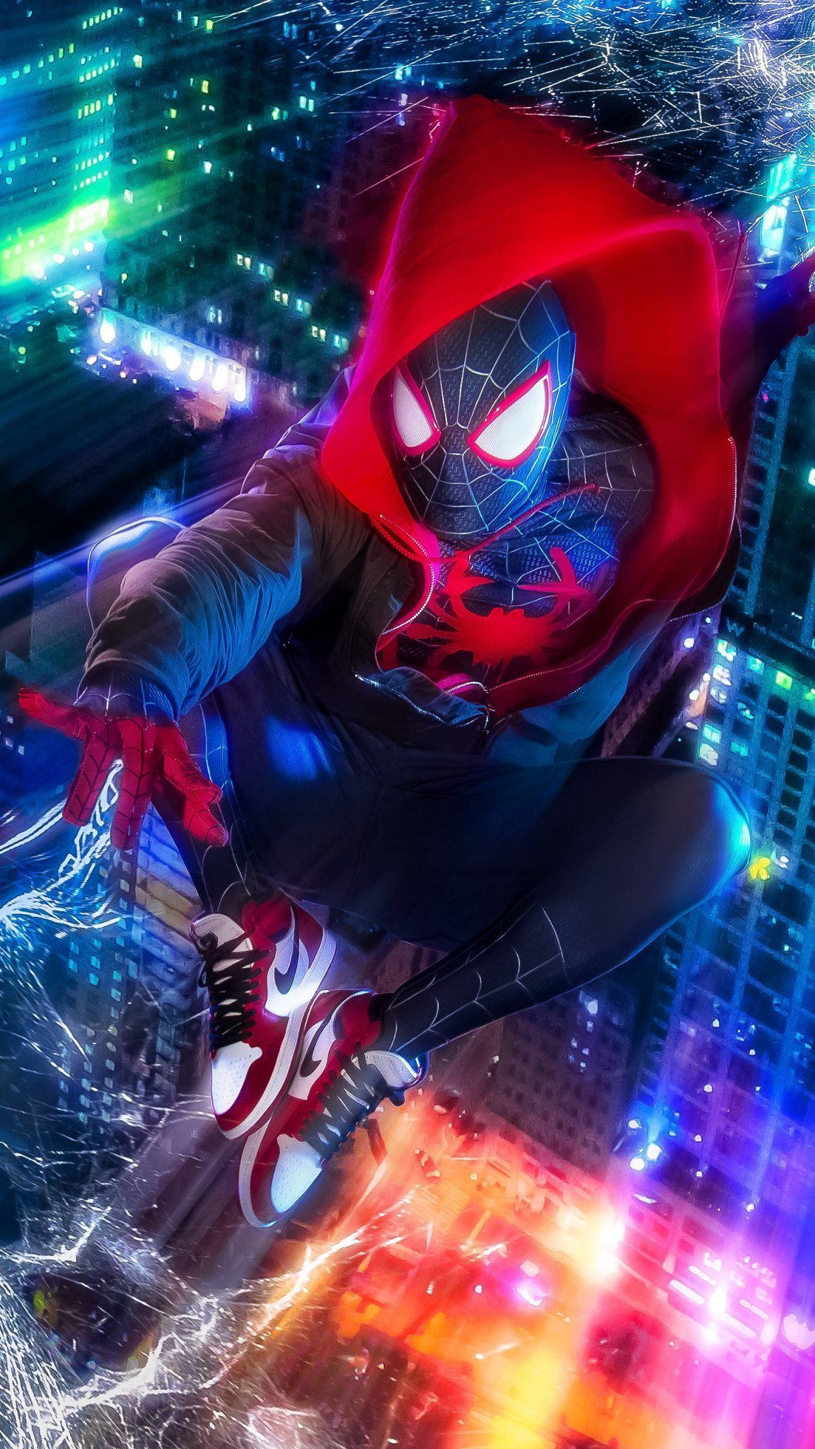 Omul Păianjen își țese pânzele în Spider-Verse Fundal