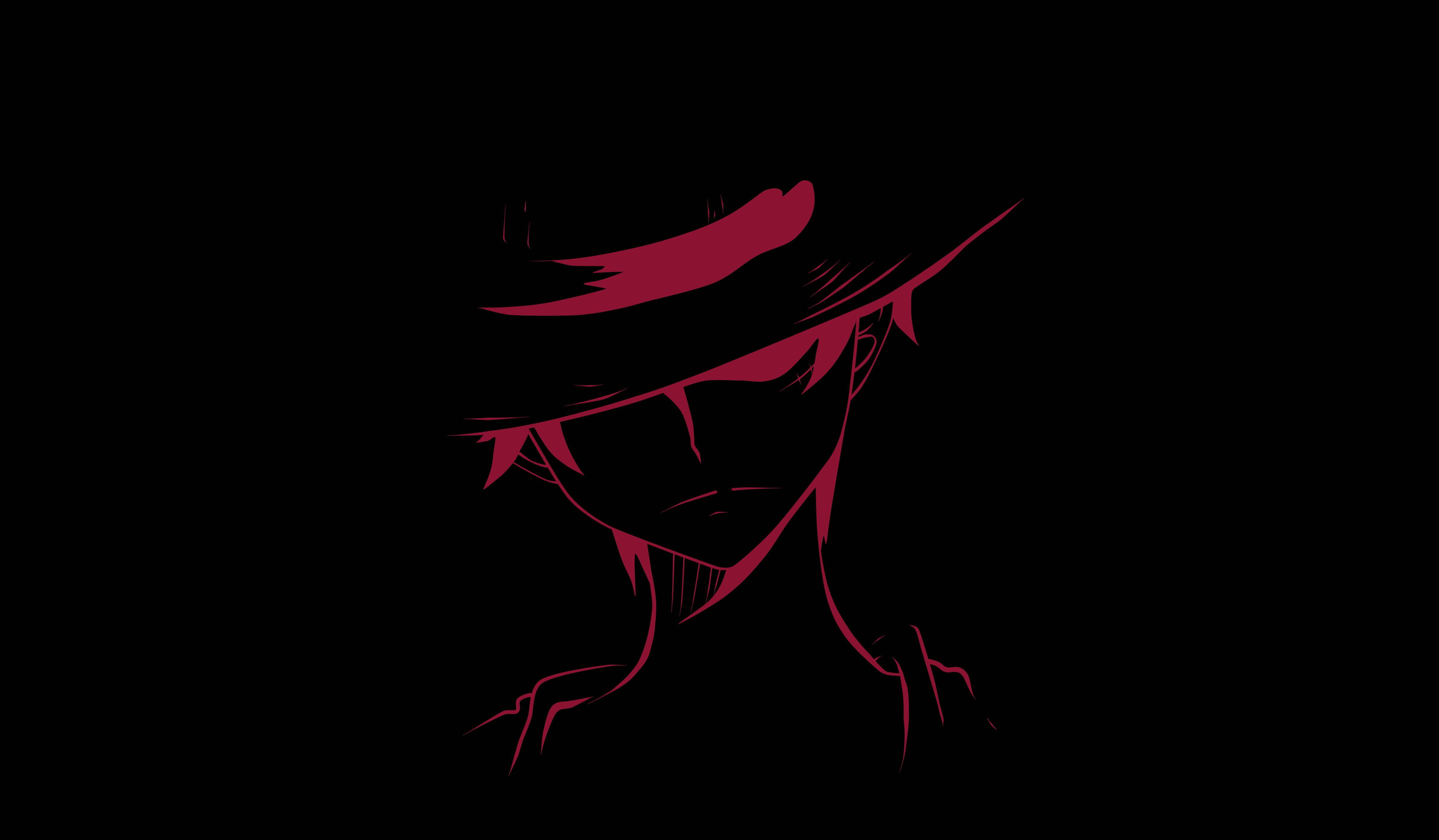 One Piece 4K Luffy Contur Fundal