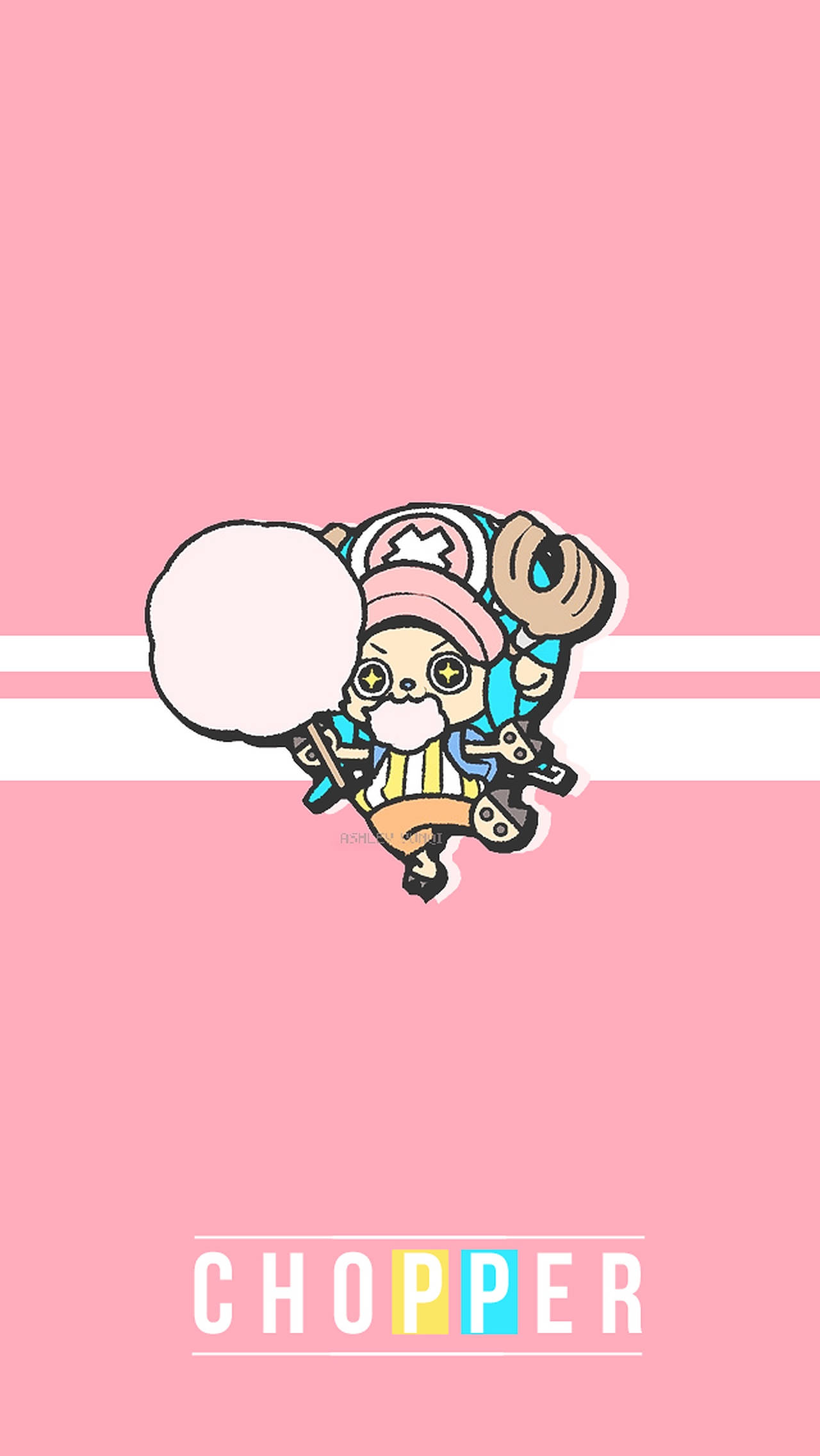 One Piece Chopper Vată de Zahăr iPhone Fundal