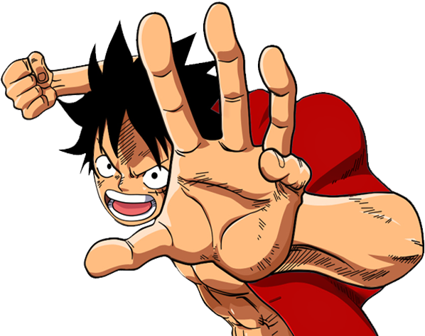 One Piece Luffy întindere acțiune Fundal