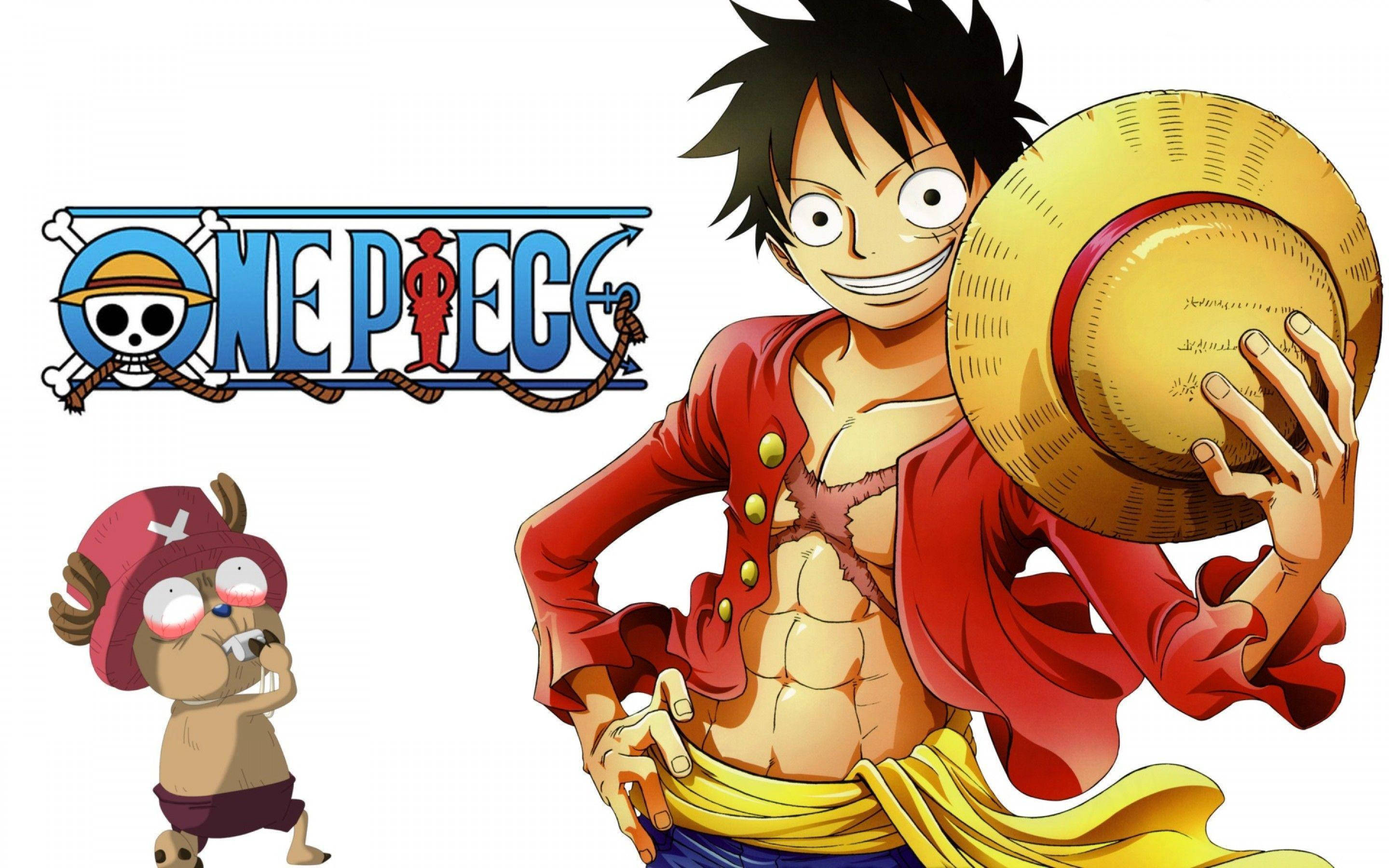 One Piece Luffy și Tonny Chopper Fundal