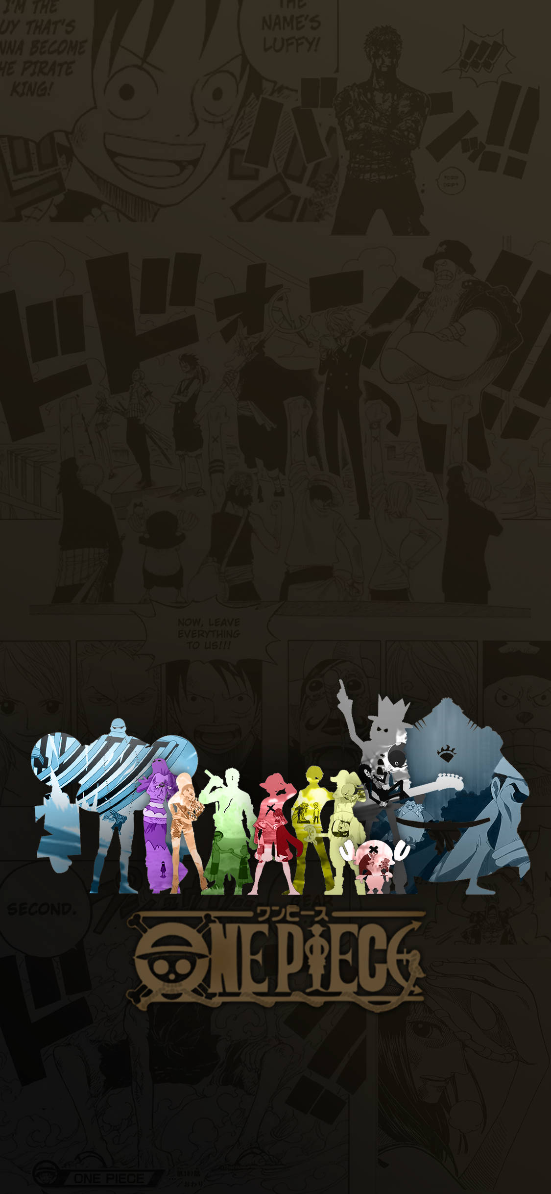One Piece Poster Colorat iPhone Fundal