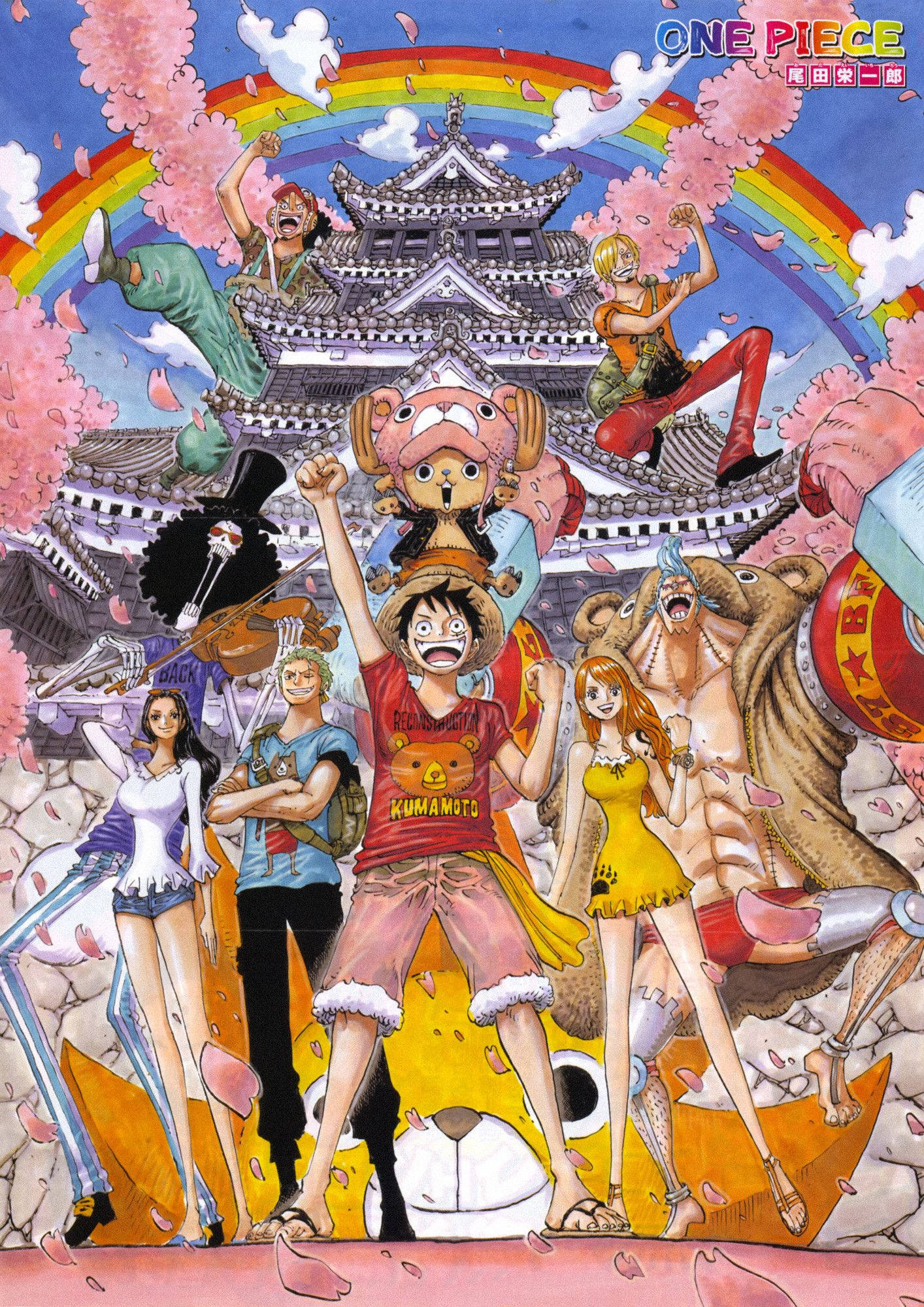 One Piece Telefon Pălărie de Paie Pirații cu Templu Fundal