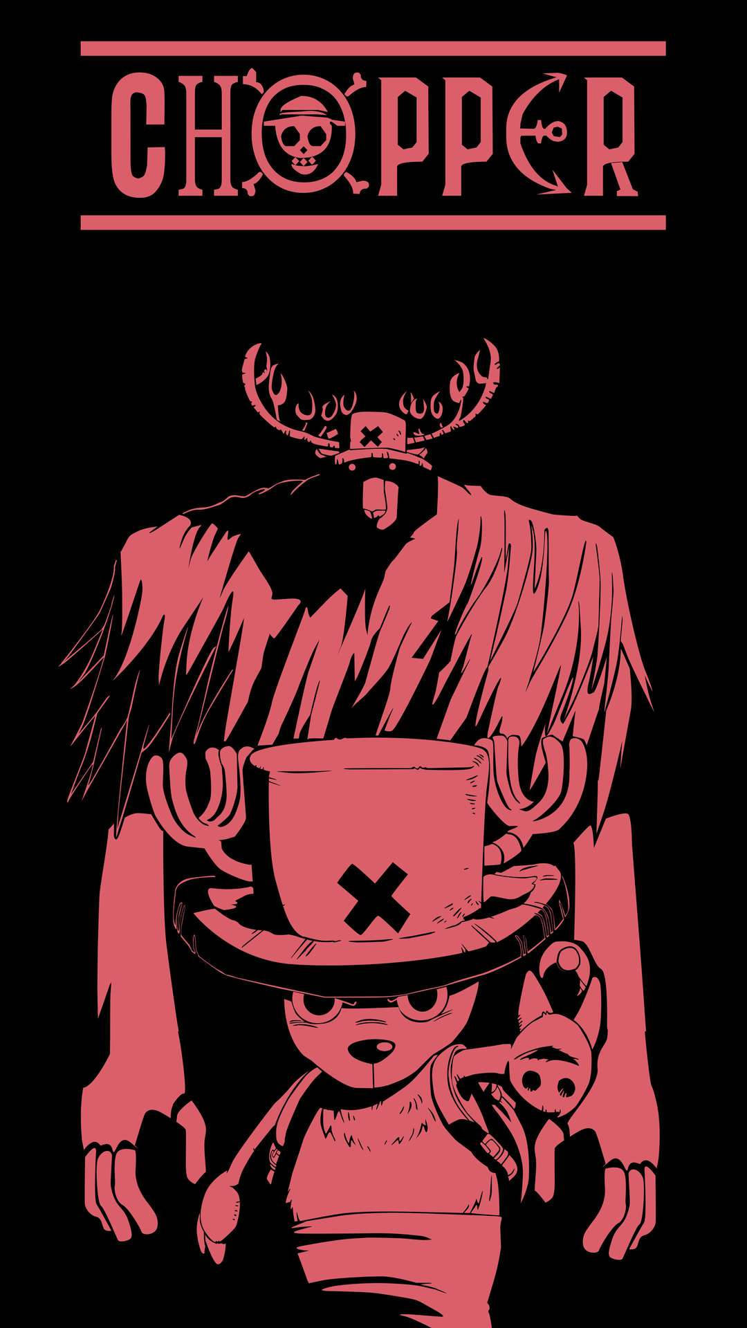 One Piece Telefon Chopper și Monster Point Fundal
