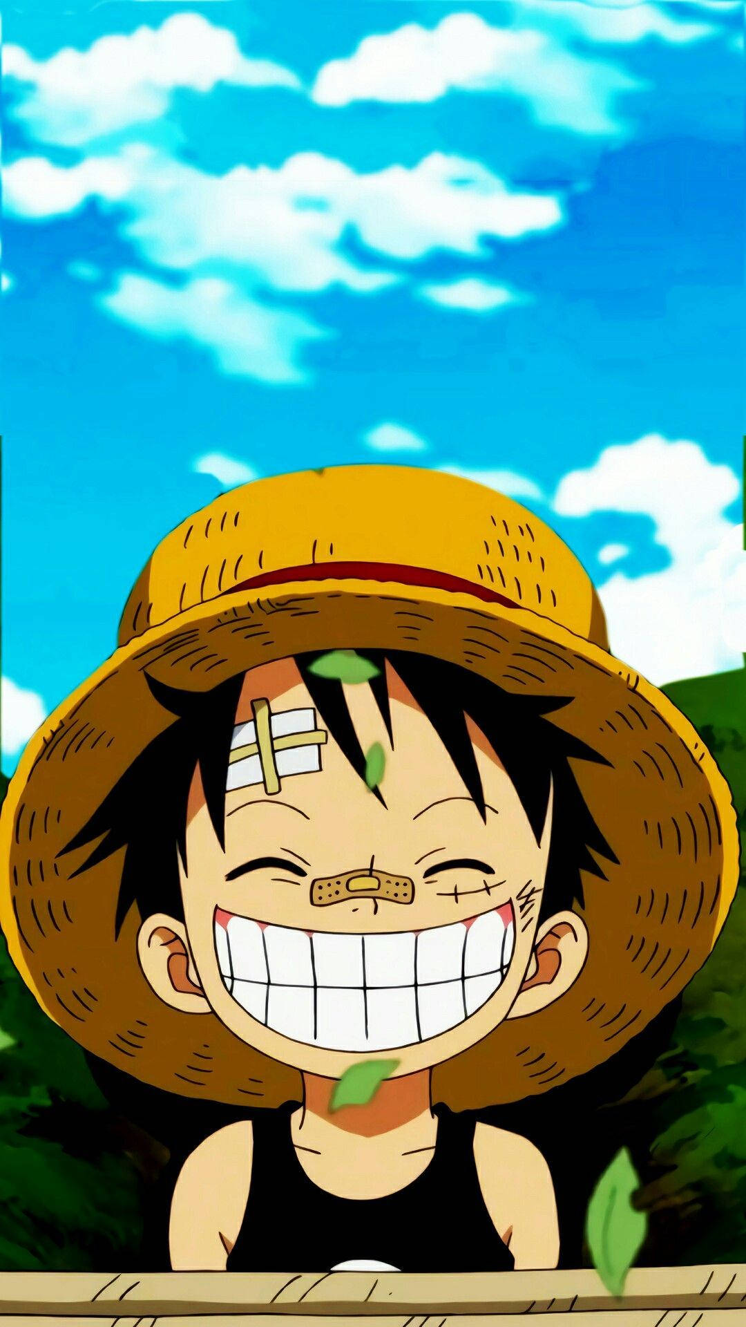One Piece telefon fundal Luffy tânăr rănit Fundal