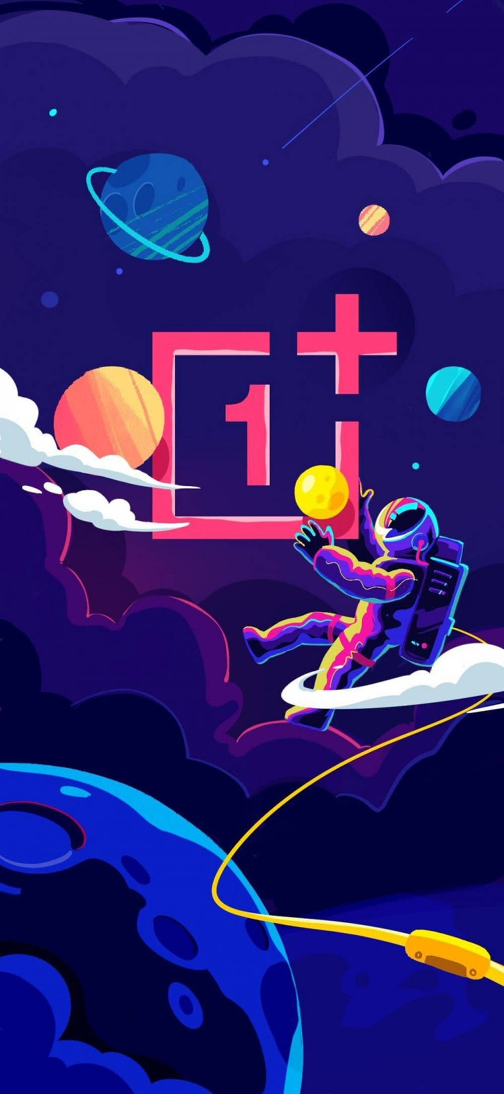OnePlus 9 Pro Astronaut în Spațiu Fundal