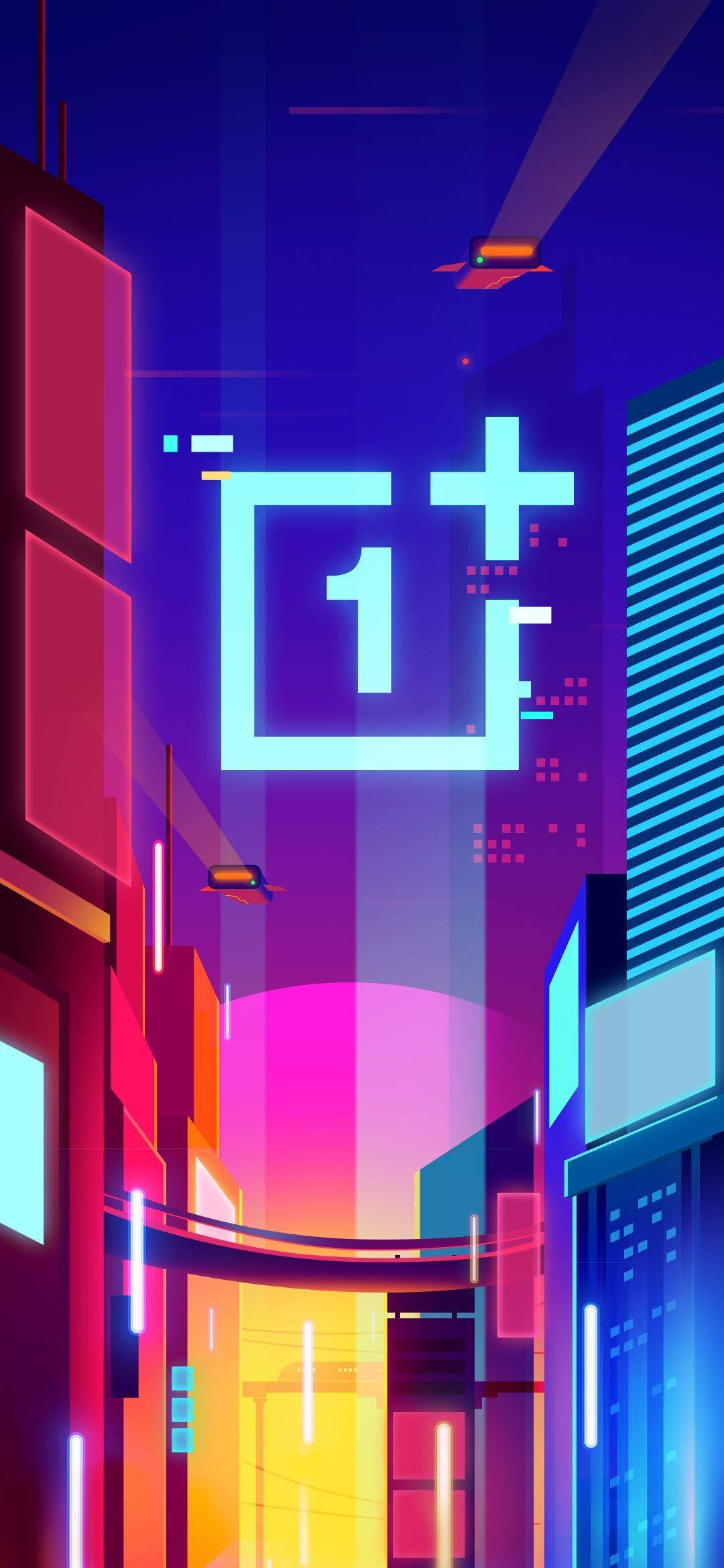 OnePlus City Lights Art Fundal