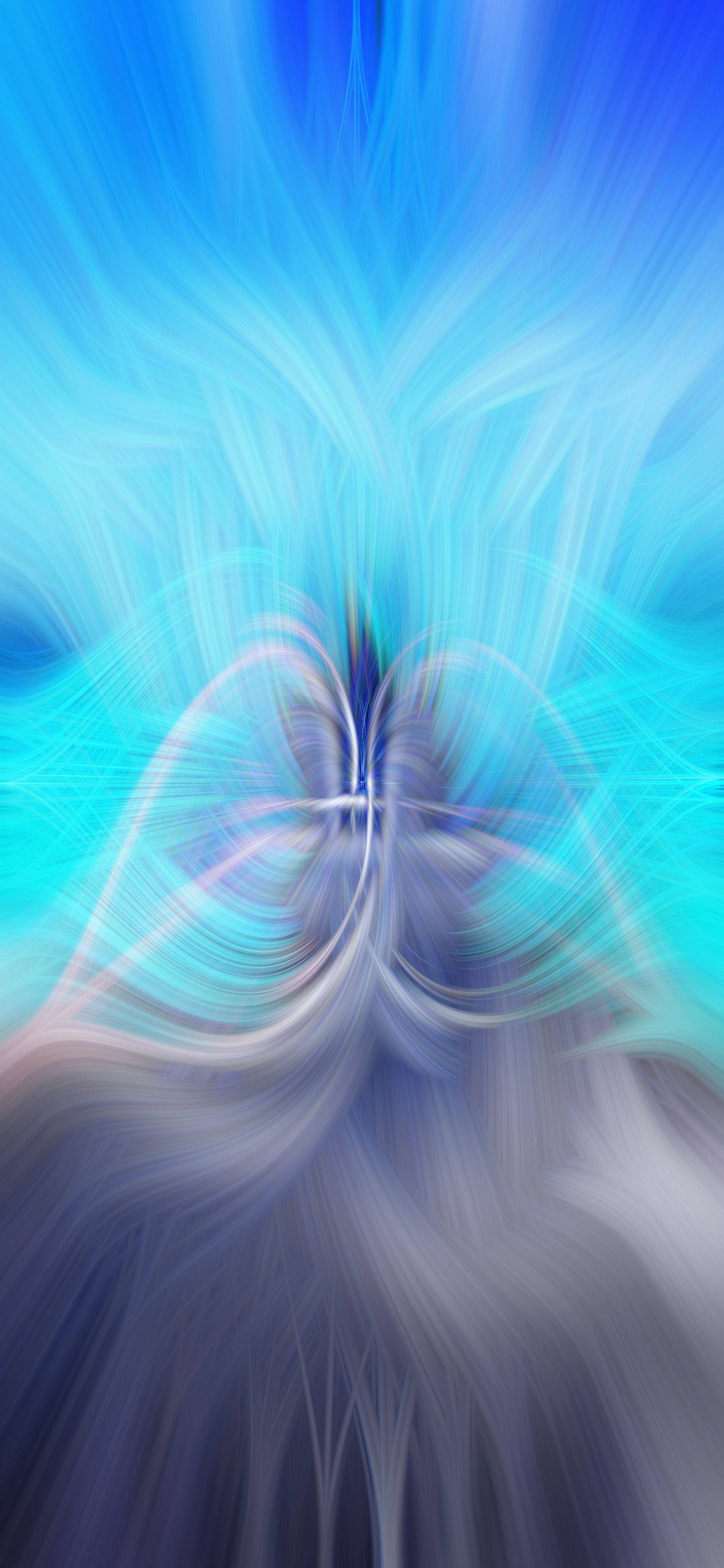 OnePlus Neon Blue Rays Fundal