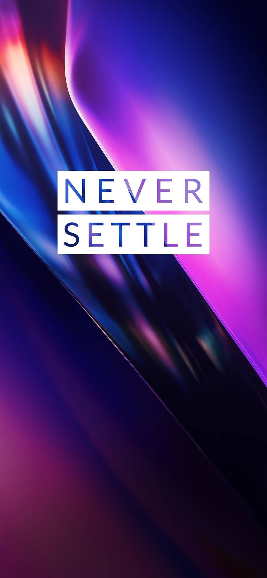 OnePlus Violet Never Settle Fundal