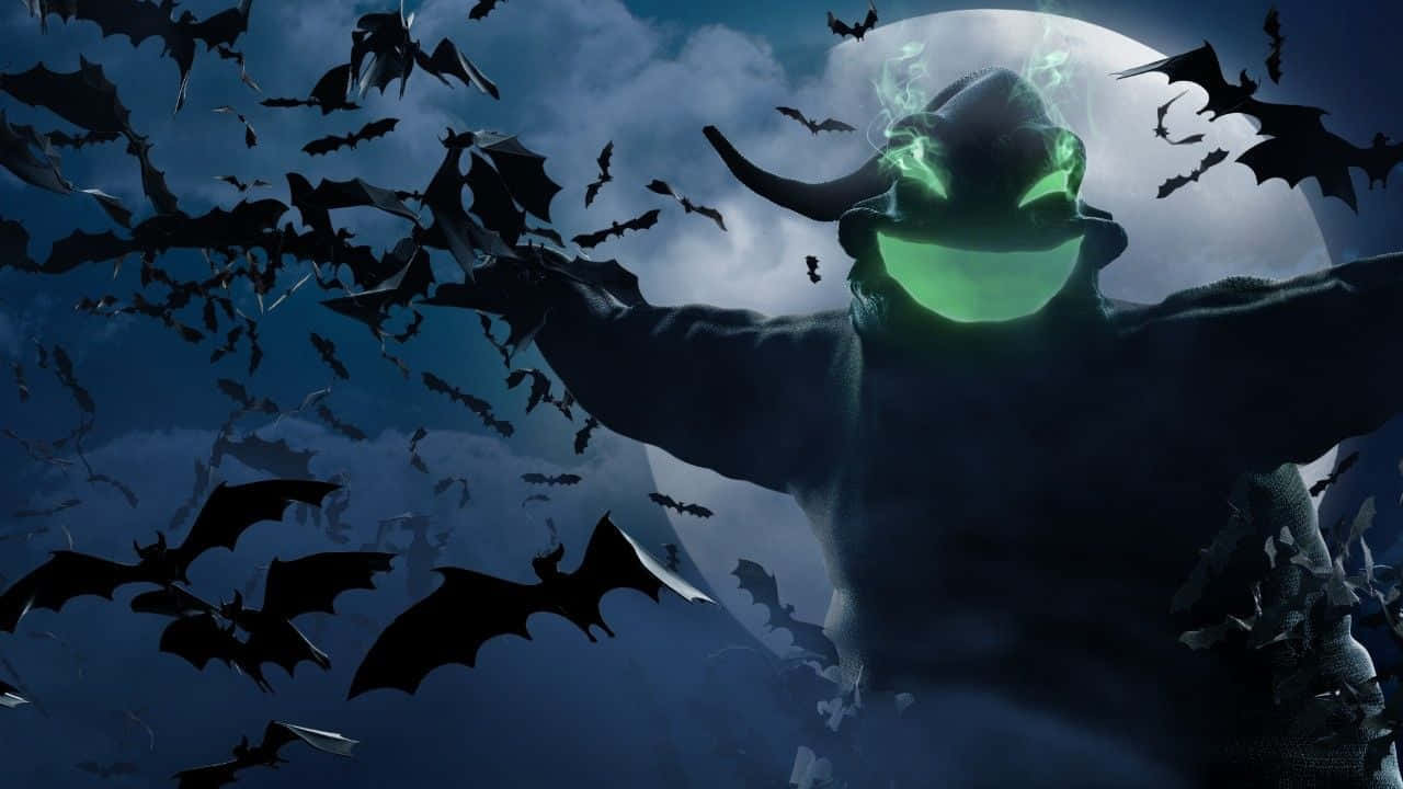 Oogie Boogie cu lilieci Fundal
