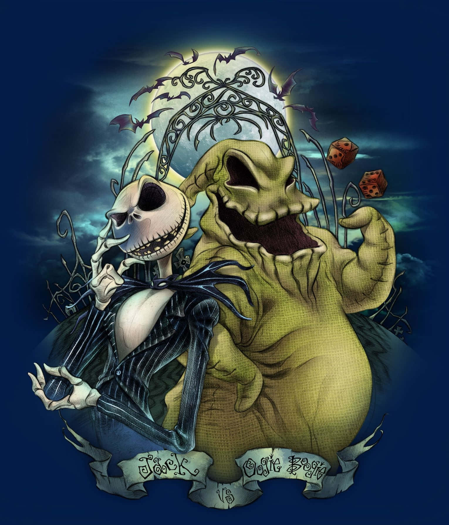 Oogie Boogie și Jack Skellington Fundal