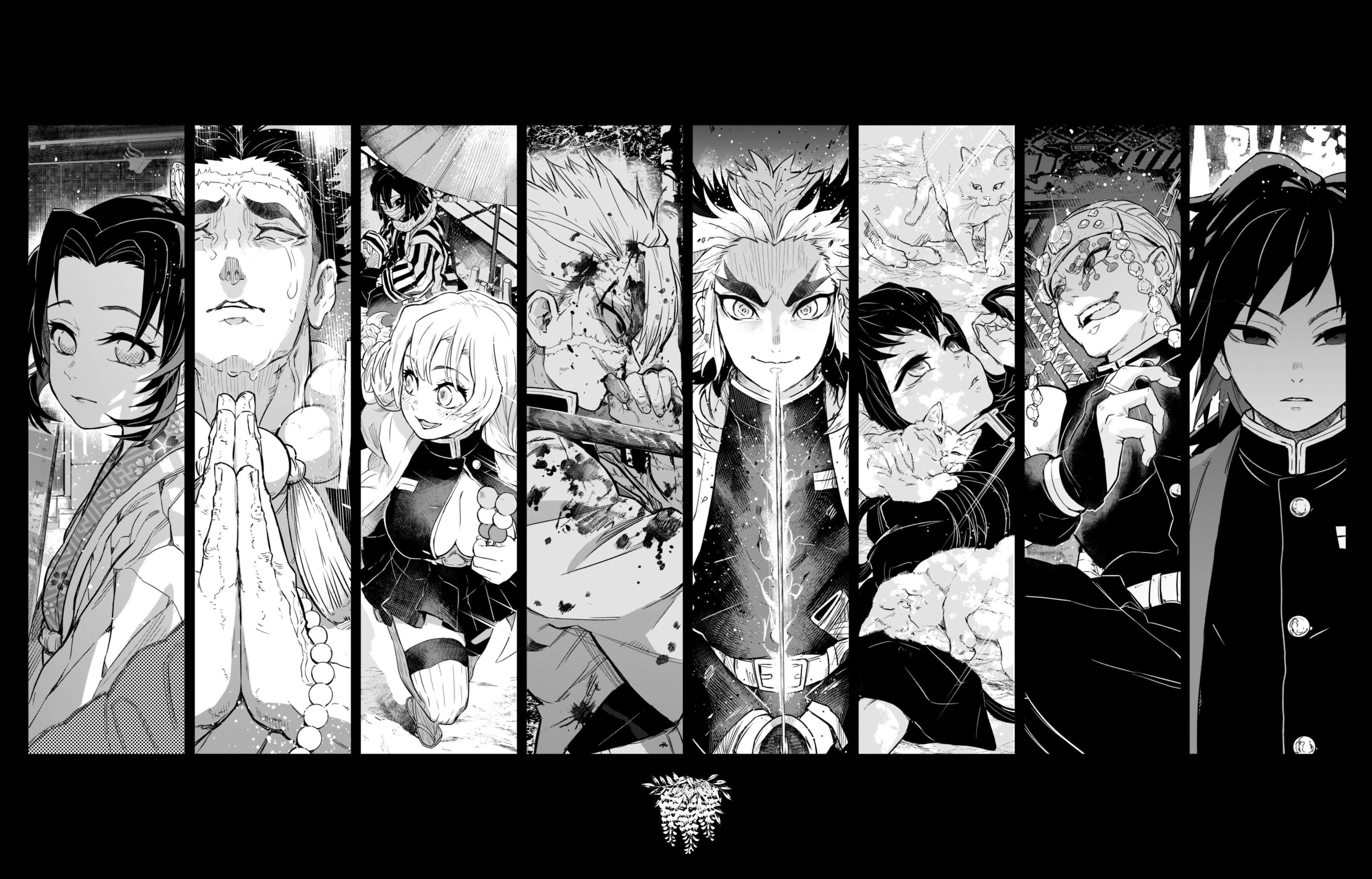 Opera de artă a manga Demon Slayer Fundal
