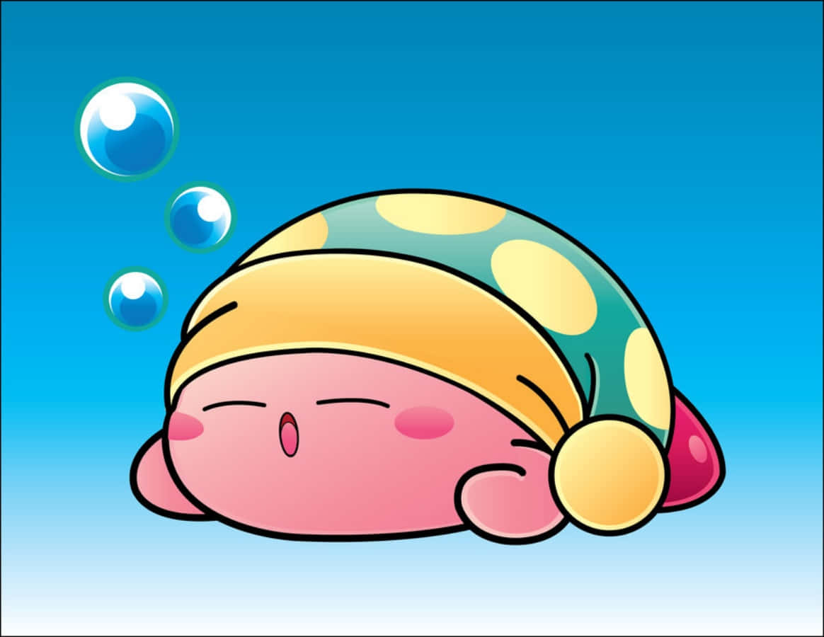 Operă de artă cu tematică Kirby și un mesaj de iubire. Fundal