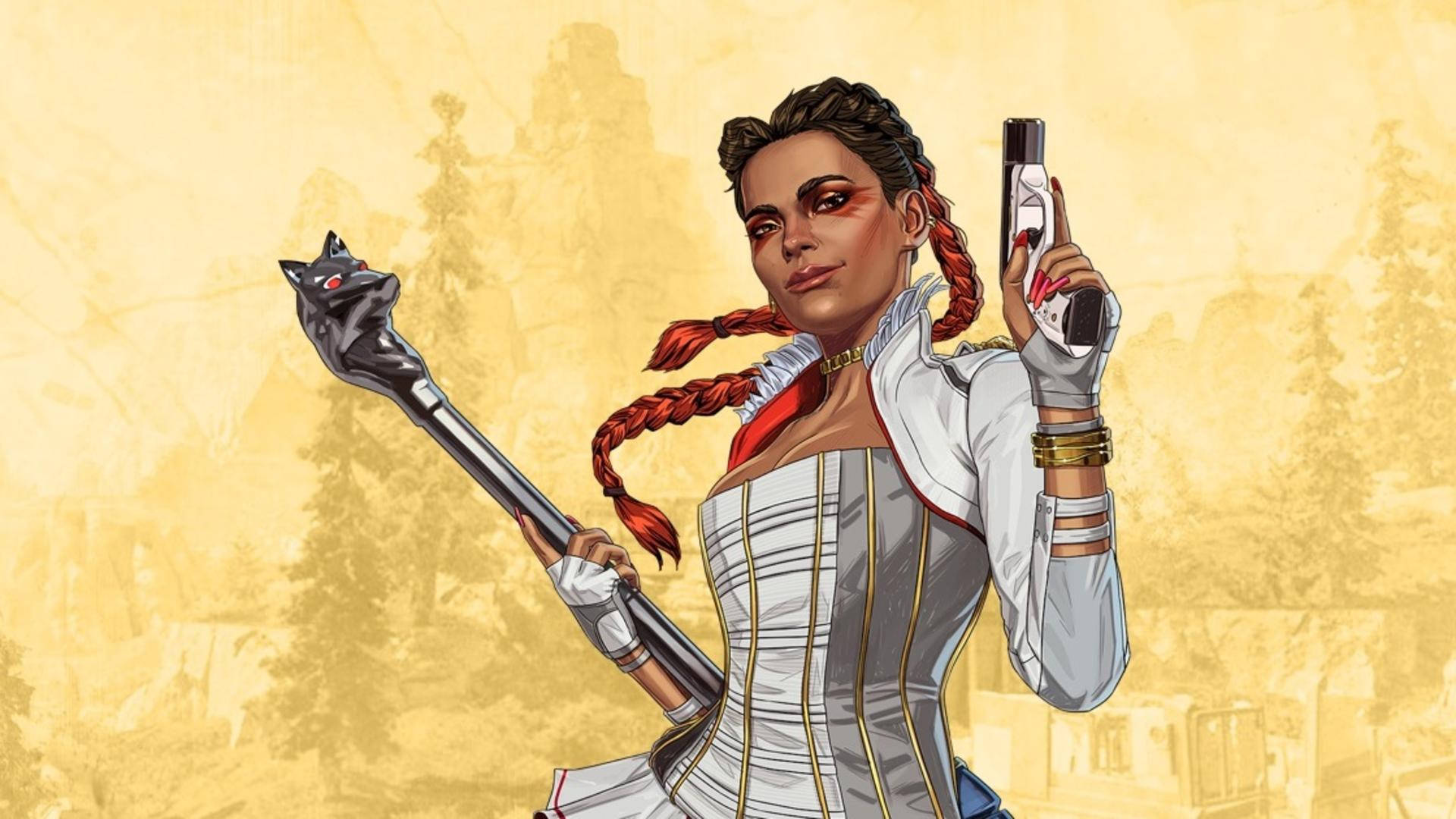 Operă de artă grafică uimitoare cu Loba din Apex Legends Fundal