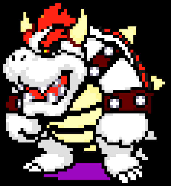 Operă de artă pixelată Bowser Fundal