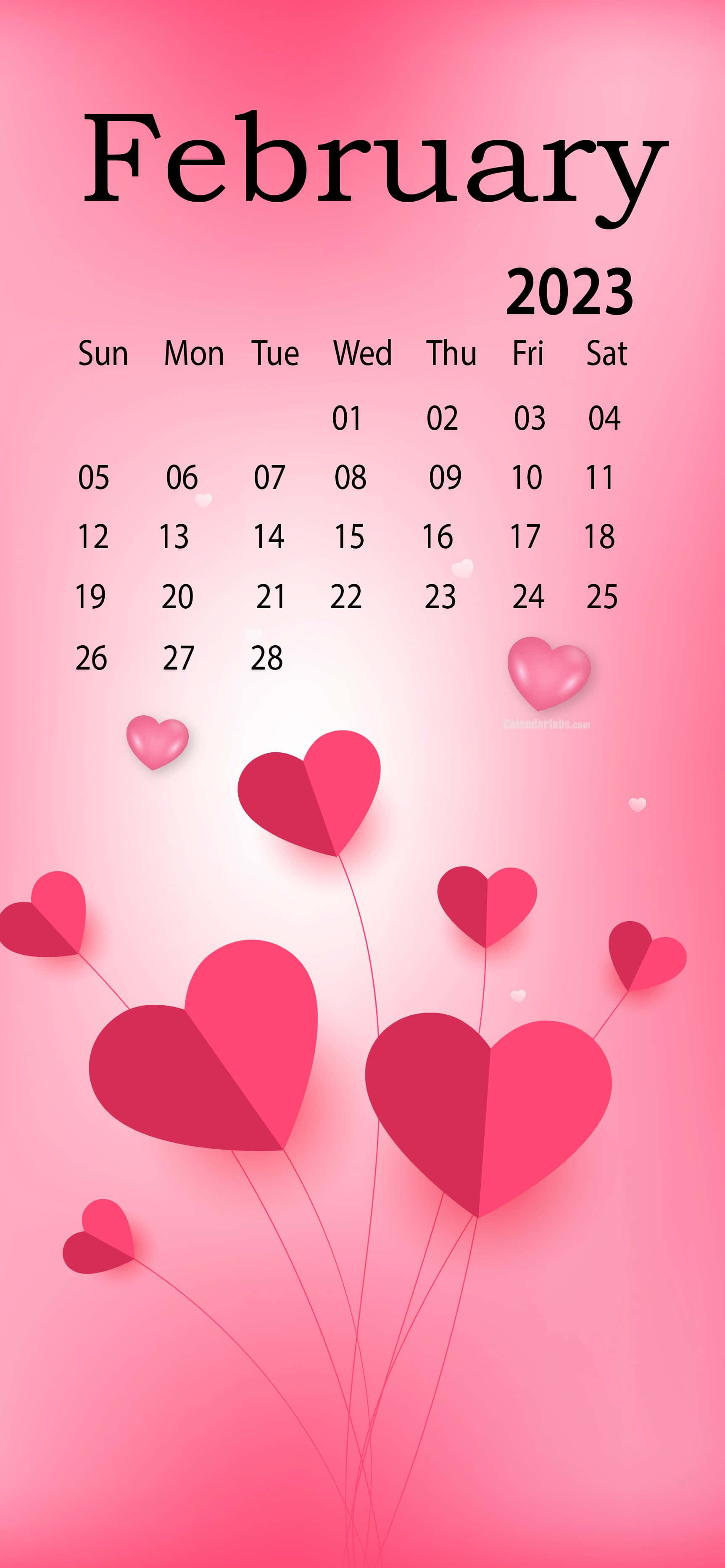 Organizează-te pentru Februarie cu Acest Calendar Colorat Fundal