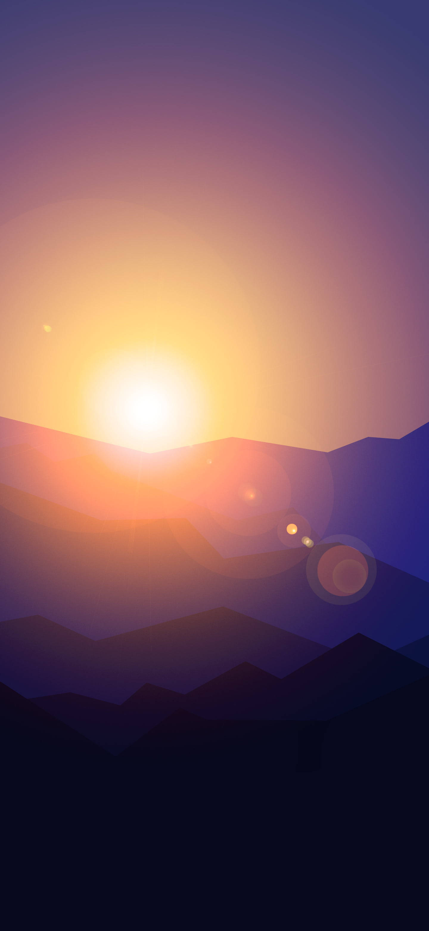 Orizont Apus Minimalist Android Fundal