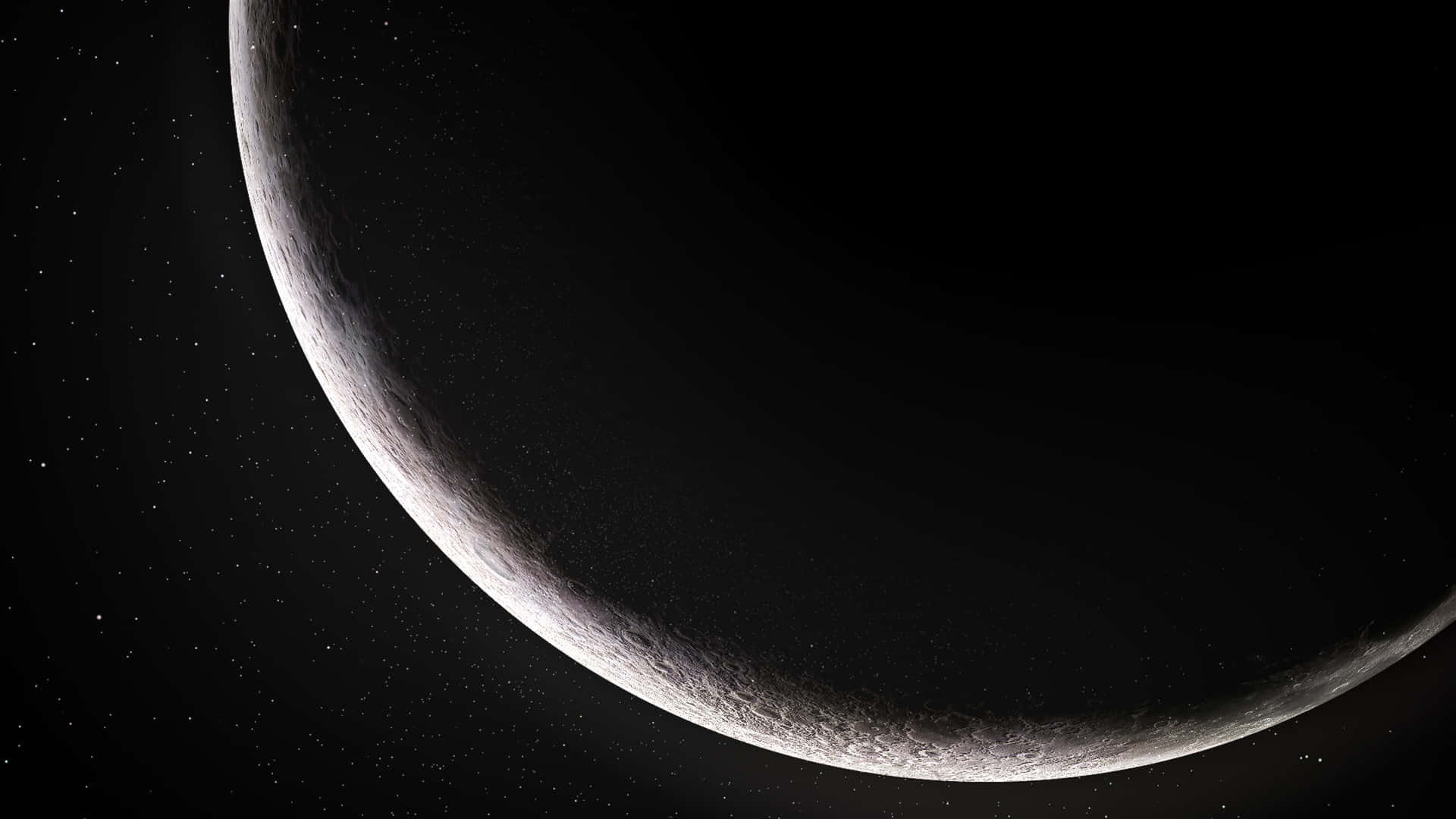 lună, semilună, suprafață lunară, spațiu, cosmos, astronomie, cer nocturn, corp ceresc, estetică SF, peisaj planetar — Cerul nopții GIF Fundal