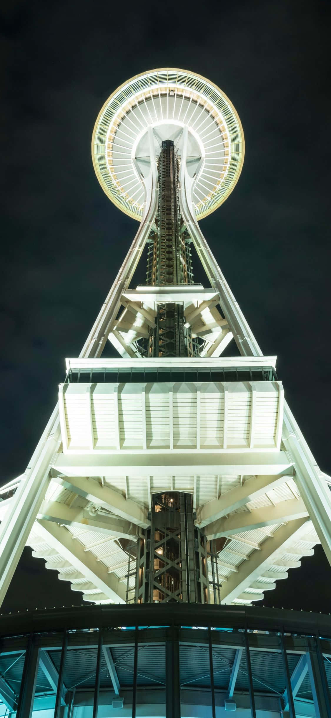 Orizontul Seattle Scliptor Noaptea Fundal