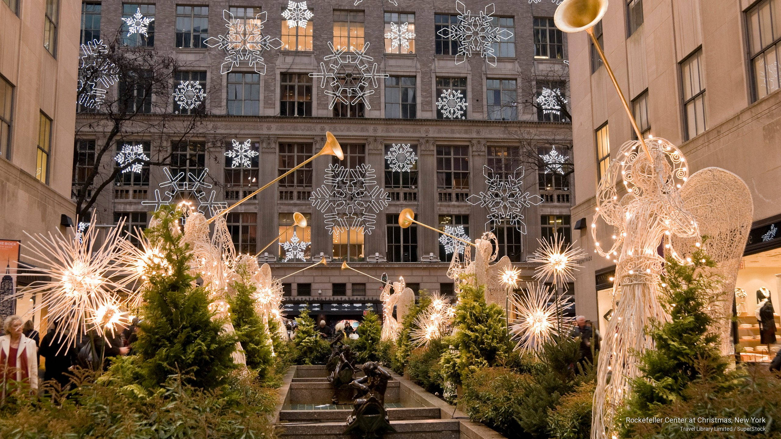 Ornamente de Crăciun de la Rockefeller Center Fundal