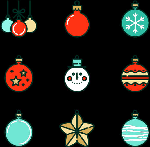 Ornamente de Crăciun Diverse Vector Fundal