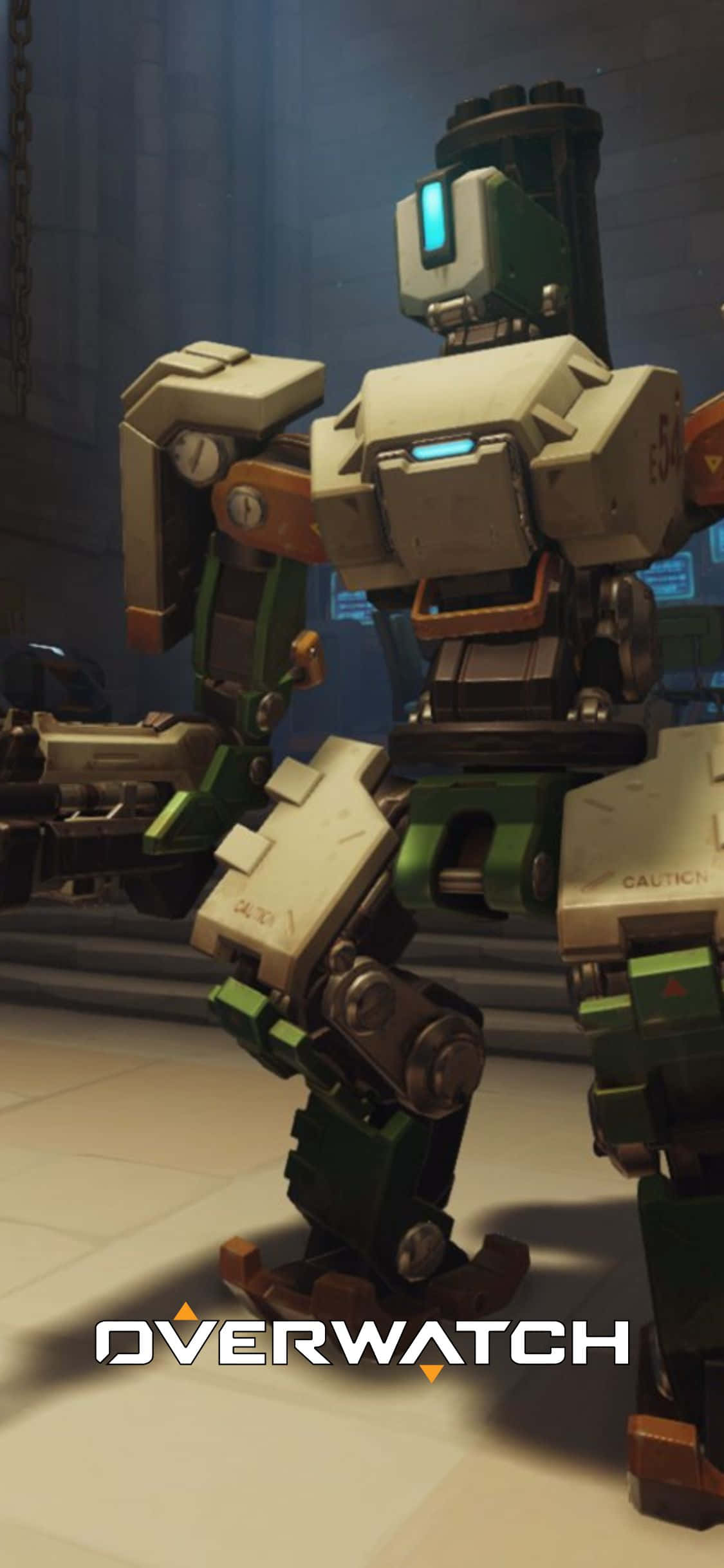 overwatch - un robot cu o pușcă Fundal
