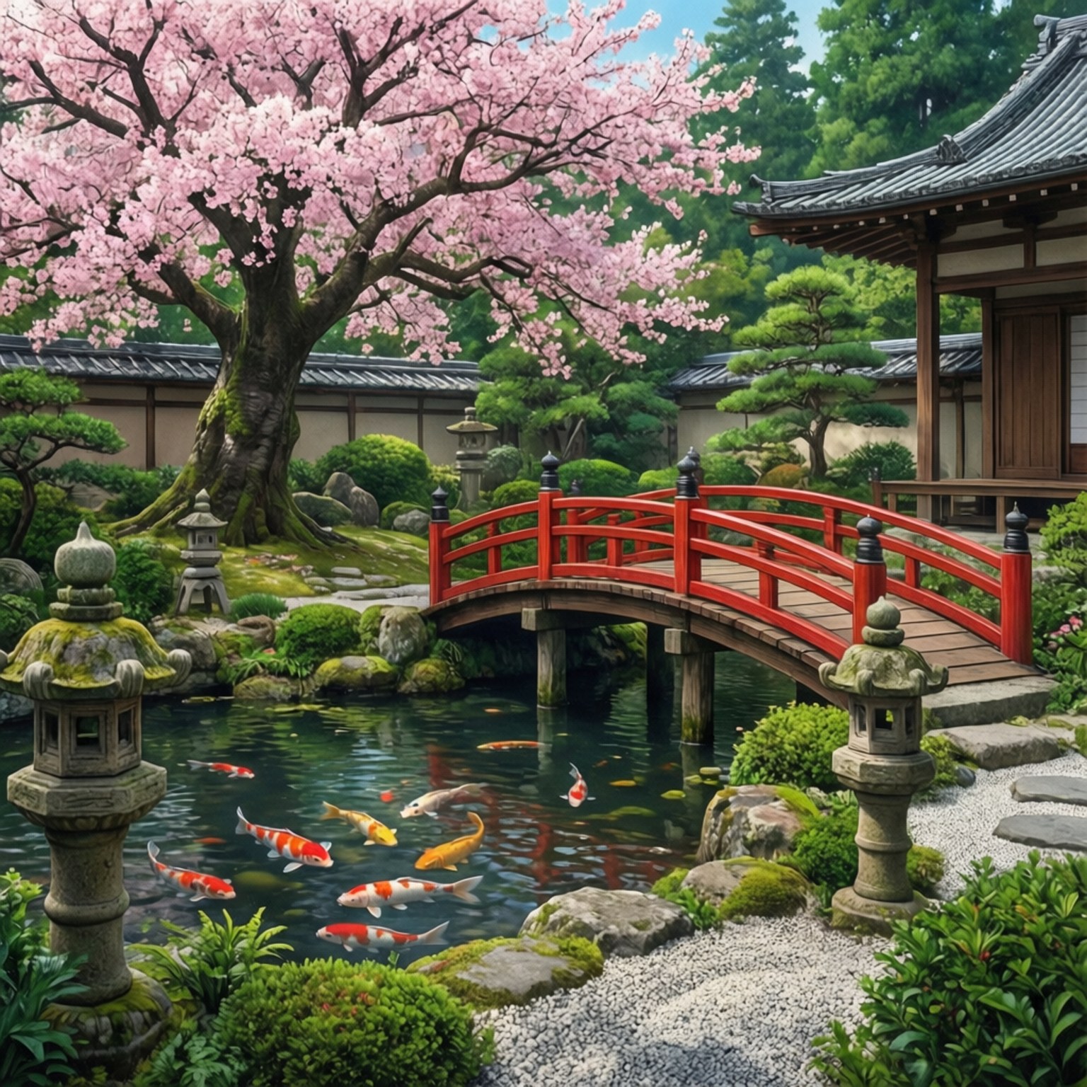 Pacea Grădinii Japoneze Fundal
