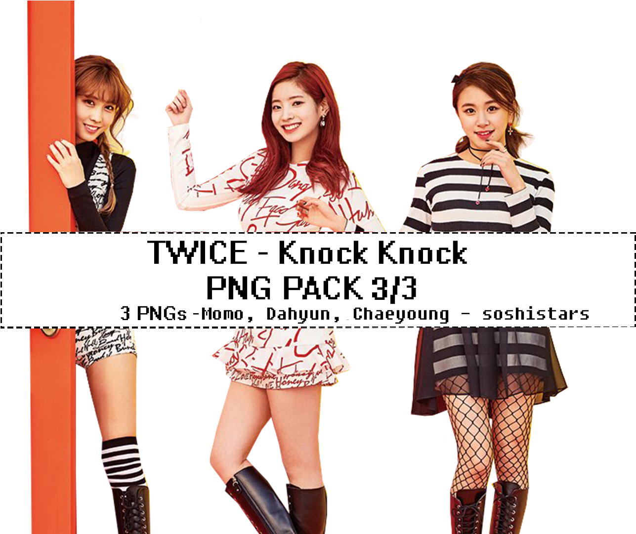 Pachet PNG Twice Knock Knock Fundal