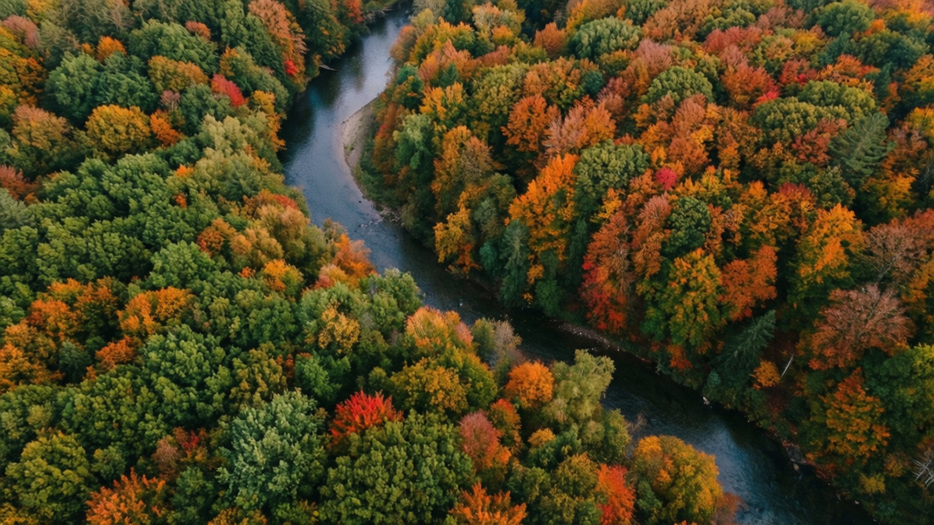 Pădure de Toamnă din Aer Fundal