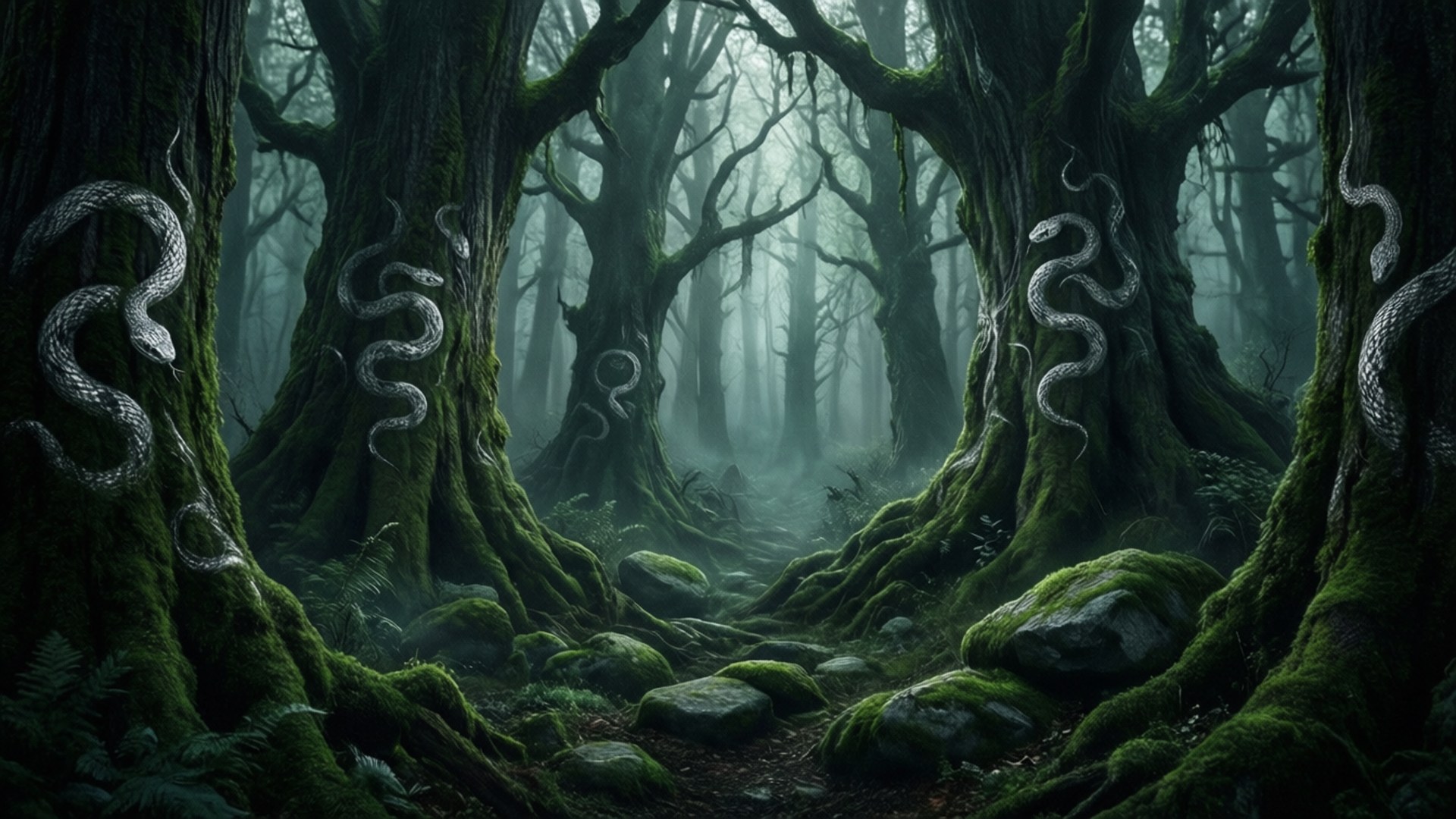 Pădure Încantată Slytherin Fundal