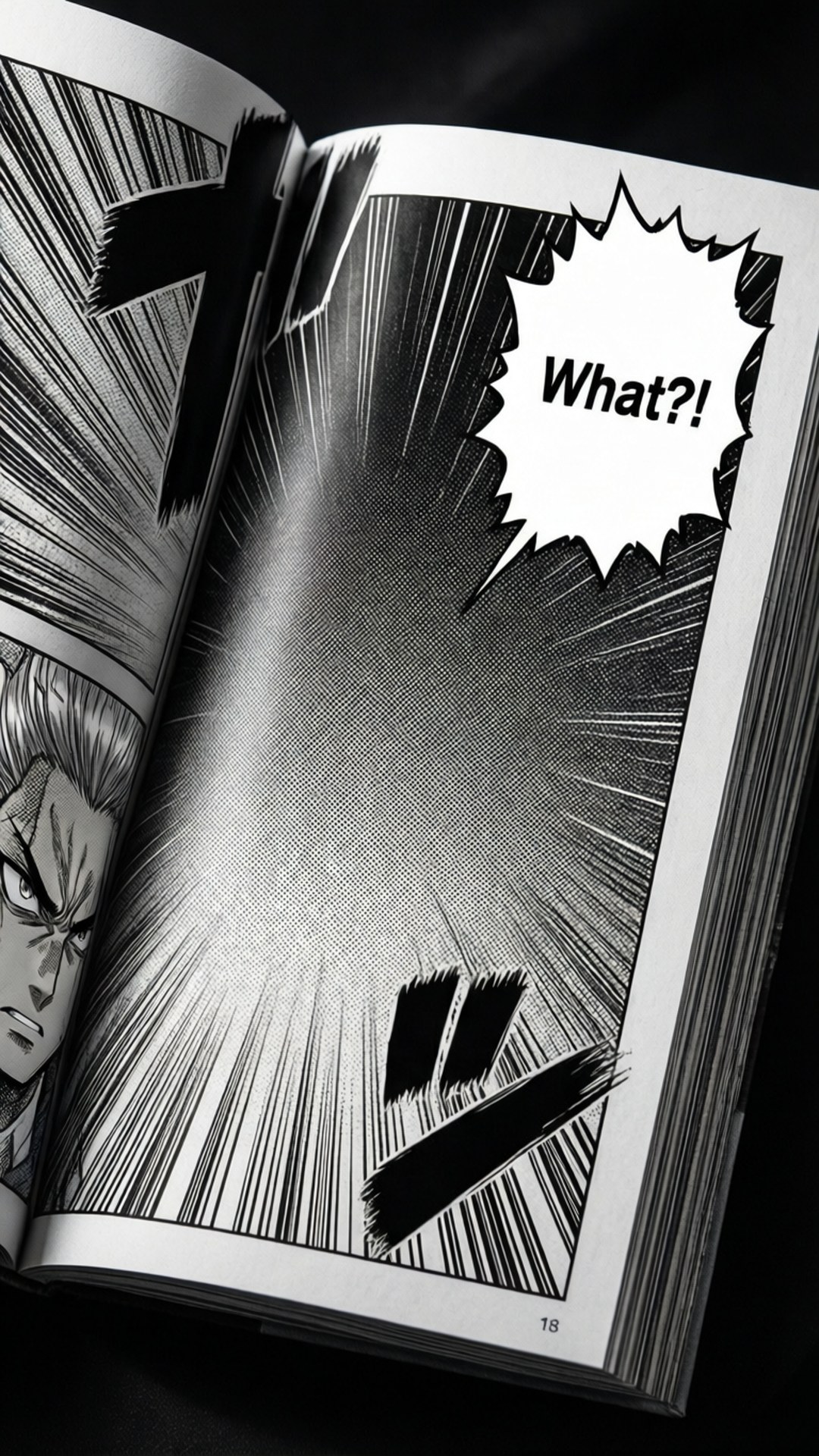 Pagină de acțiune manga Fundal