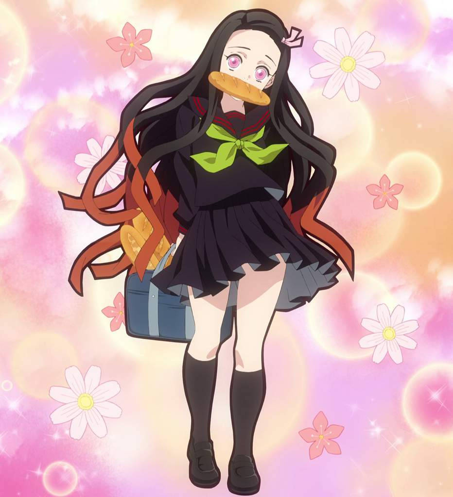 Pâine Demon Slayer Nezuko Fundal
