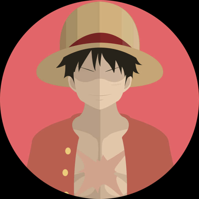 Pălărie de Paie Luffy Portret Vector Fundal